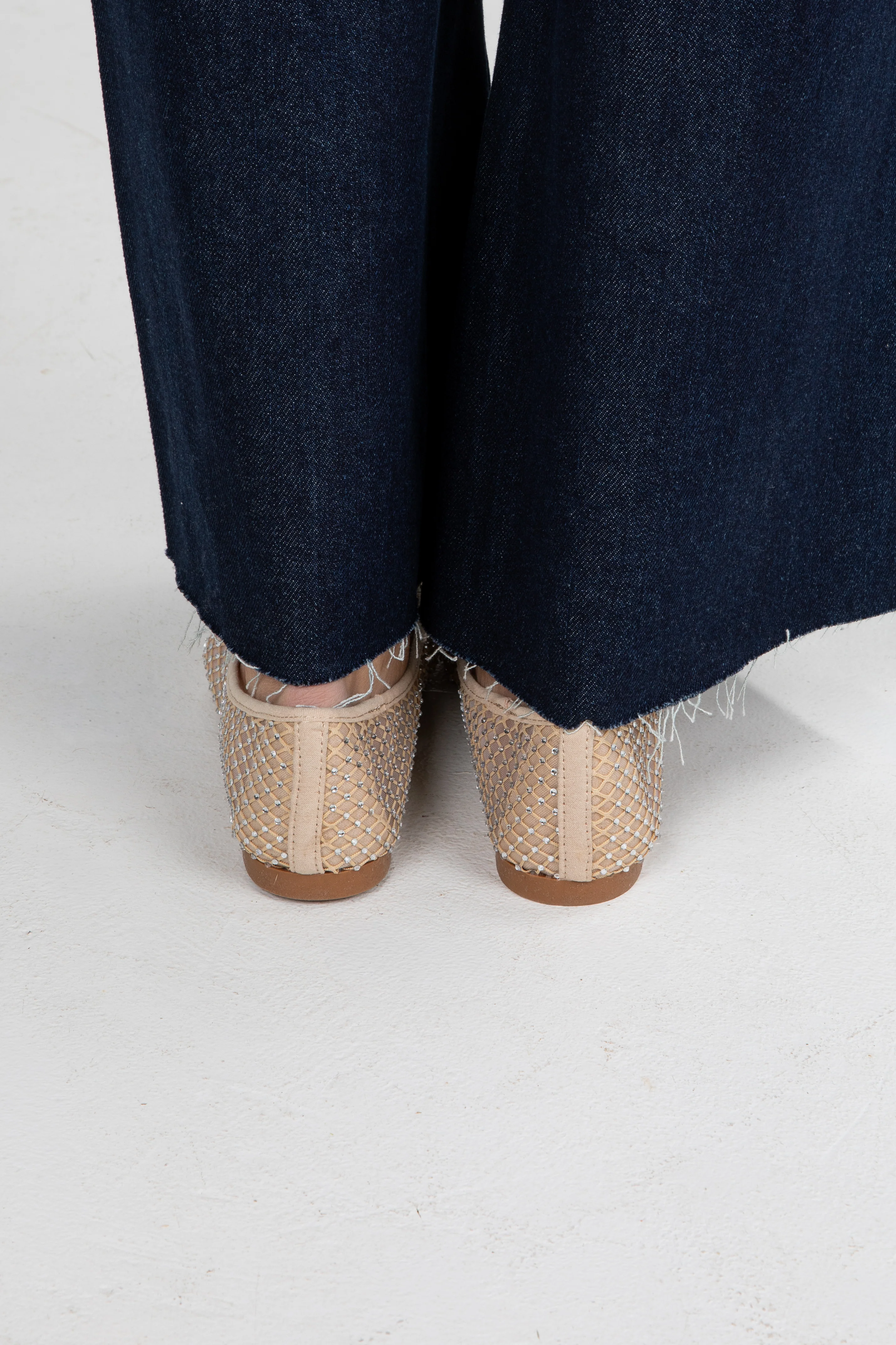 FINAL SALE - Had To Be There Nude Mesh Rhinestone Ballet Flats 10 FINAL SALE - Had To Be There Nude Mesh Rhinestone Ballet Flats