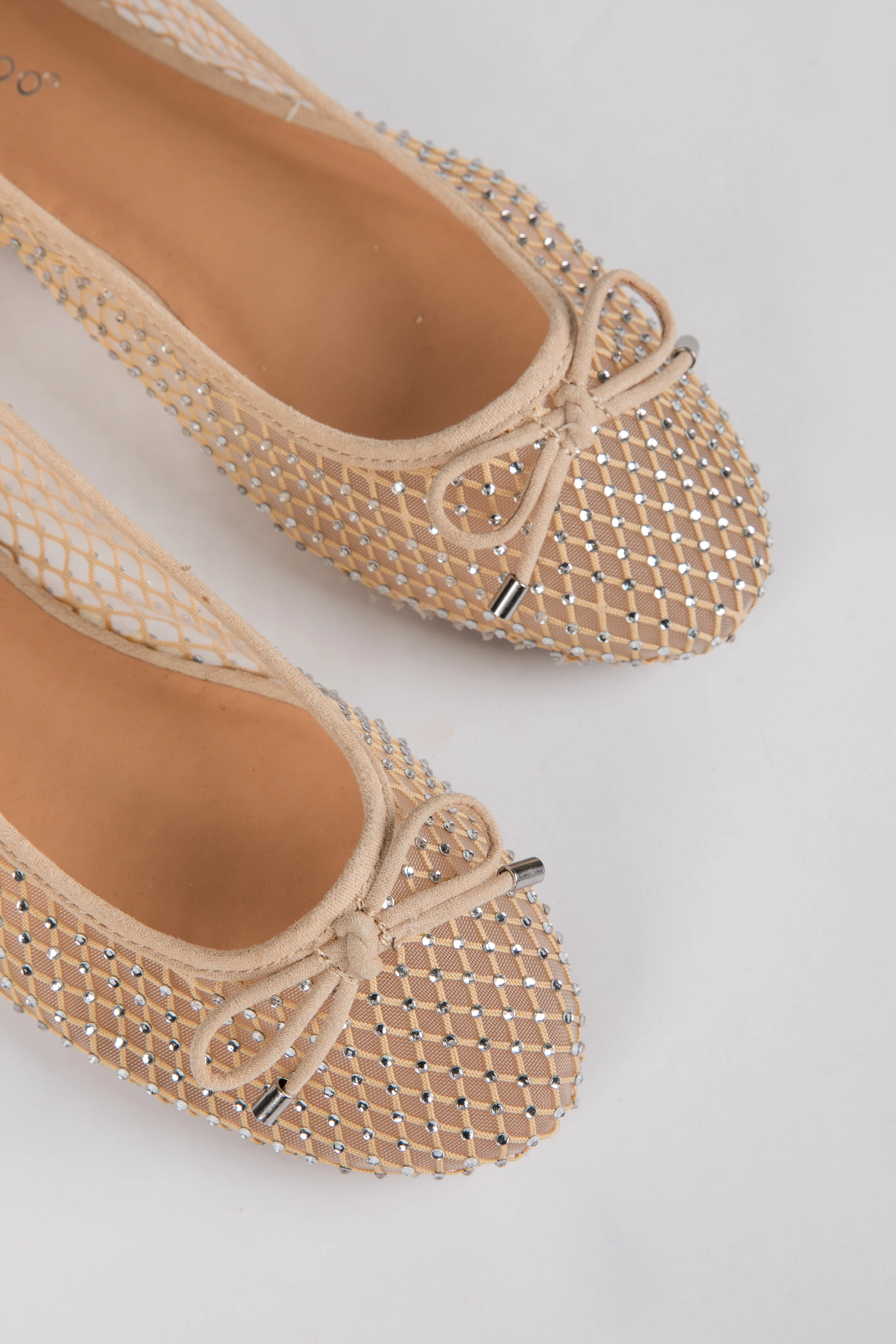 FINAL SALE - Had To Be There Nude Mesh Rhinestone Ballet Flats 12 FINAL SALE - Had To Be There Nude Mesh Rhinestone Ballet Flats