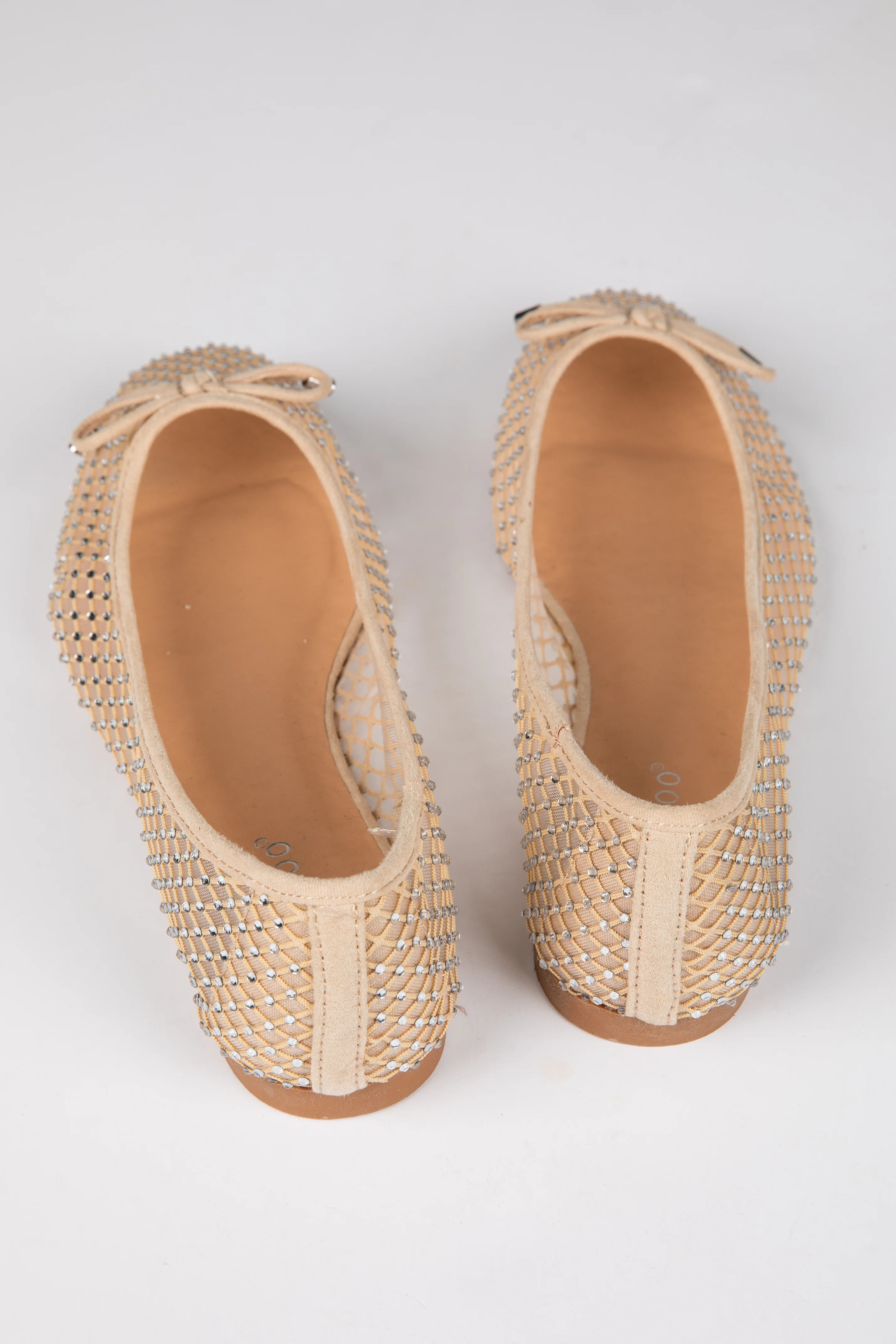FINAL SALE - Had To Be There Nude Mesh Rhinestone Ballet Flats 9 FINAL SALE - Had To Be There Nude Mesh Rhinestone Ballet Flats