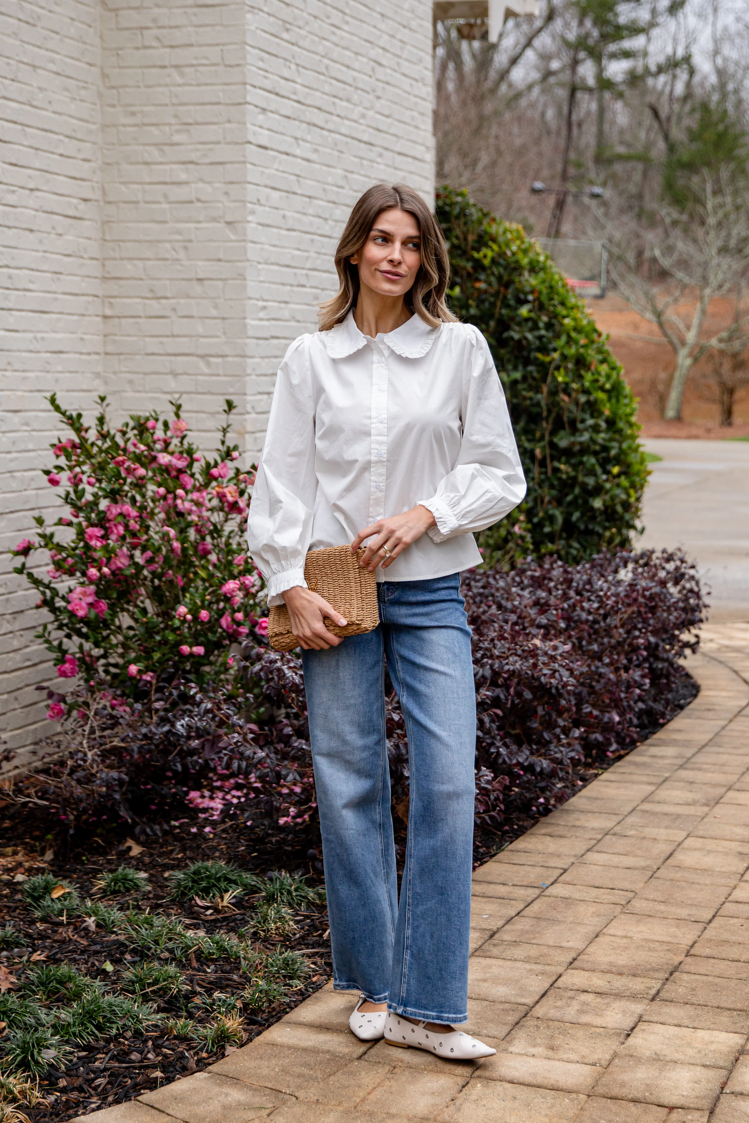 Everyday Ease Ruffle Button-Down Blouse 12 Everyday Ease Ruffle Button-Down Blouse