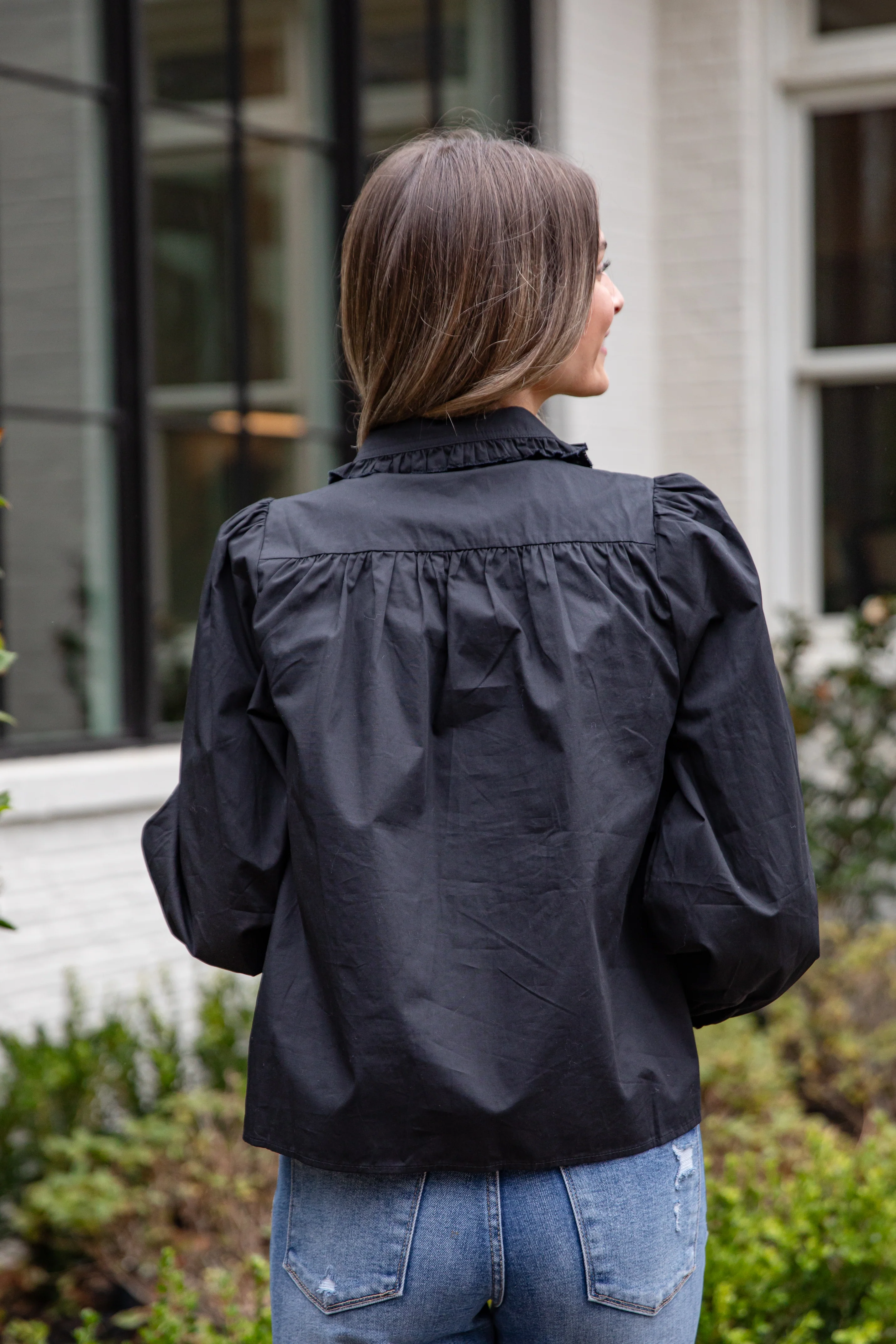 Everyday Ease Ruffle Button-Down Blouse 16 Everyday Ease Ruffle Button-Down Blouse