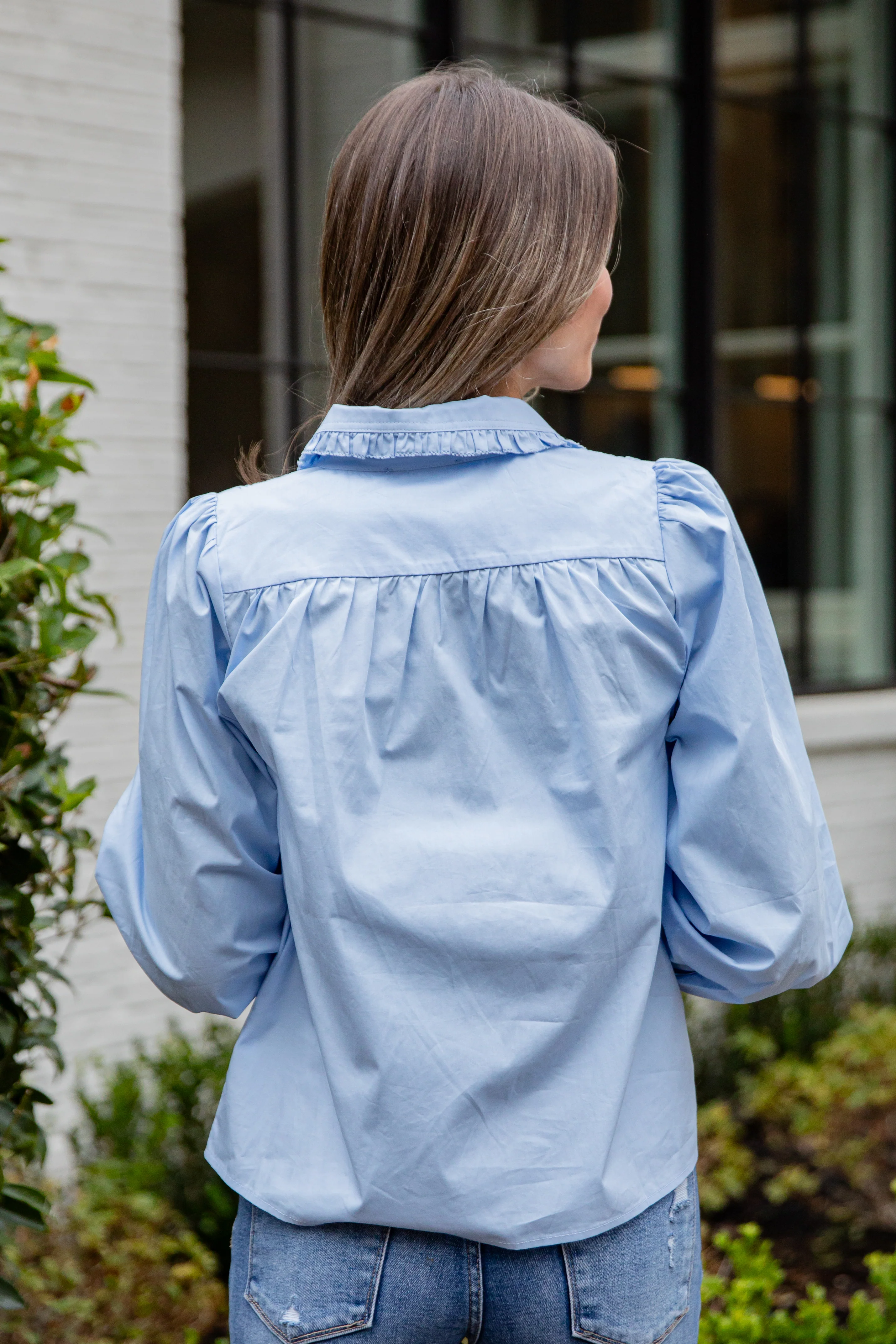 Everyday Ease Ruffle Button-Down Blouse 17 Everyday Ease Ruffle Button-Down Blouse