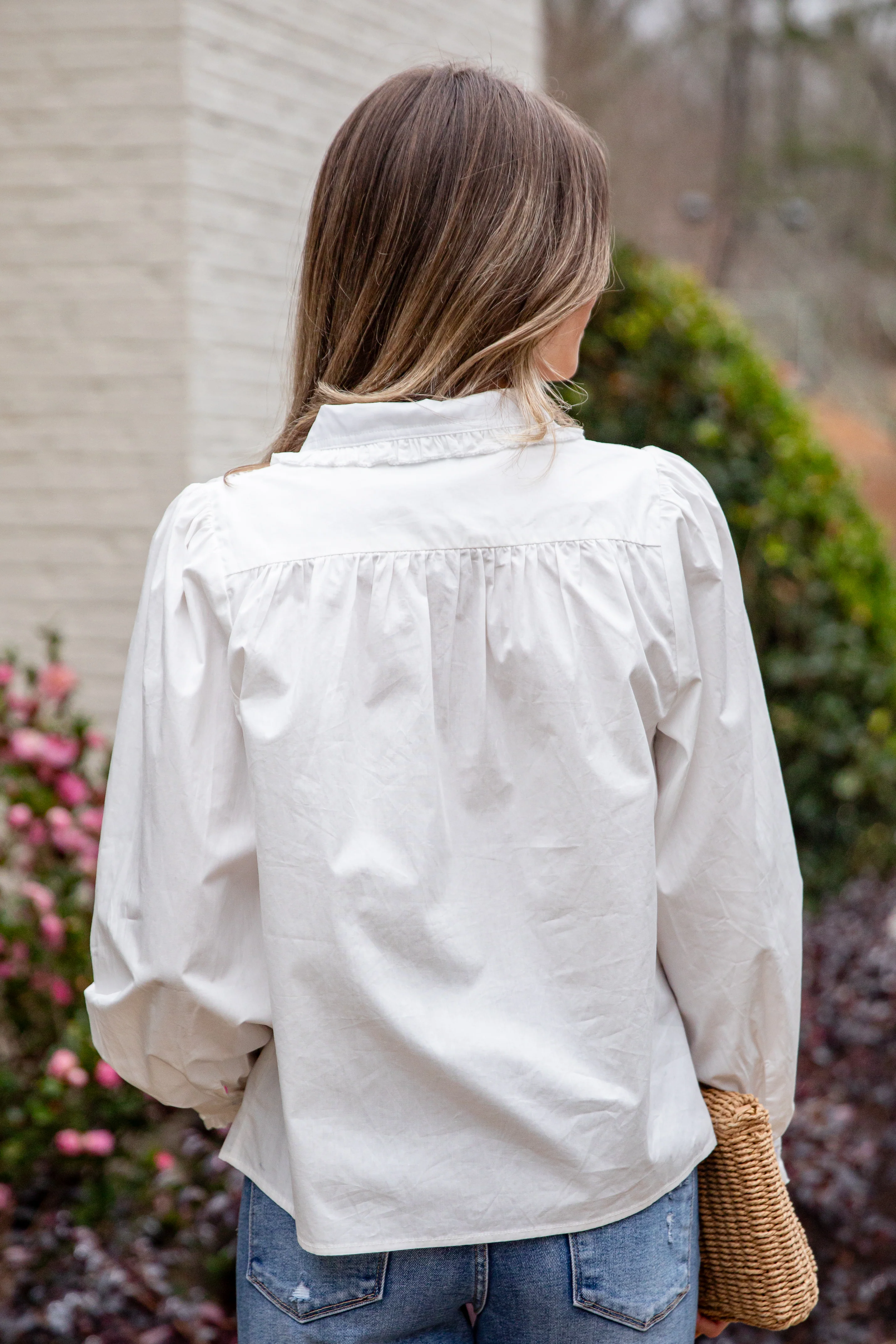 Everyday Ease Ruffle Button-Down Blouse 18 Everyday Ease Ruffle Button-Down Blouse