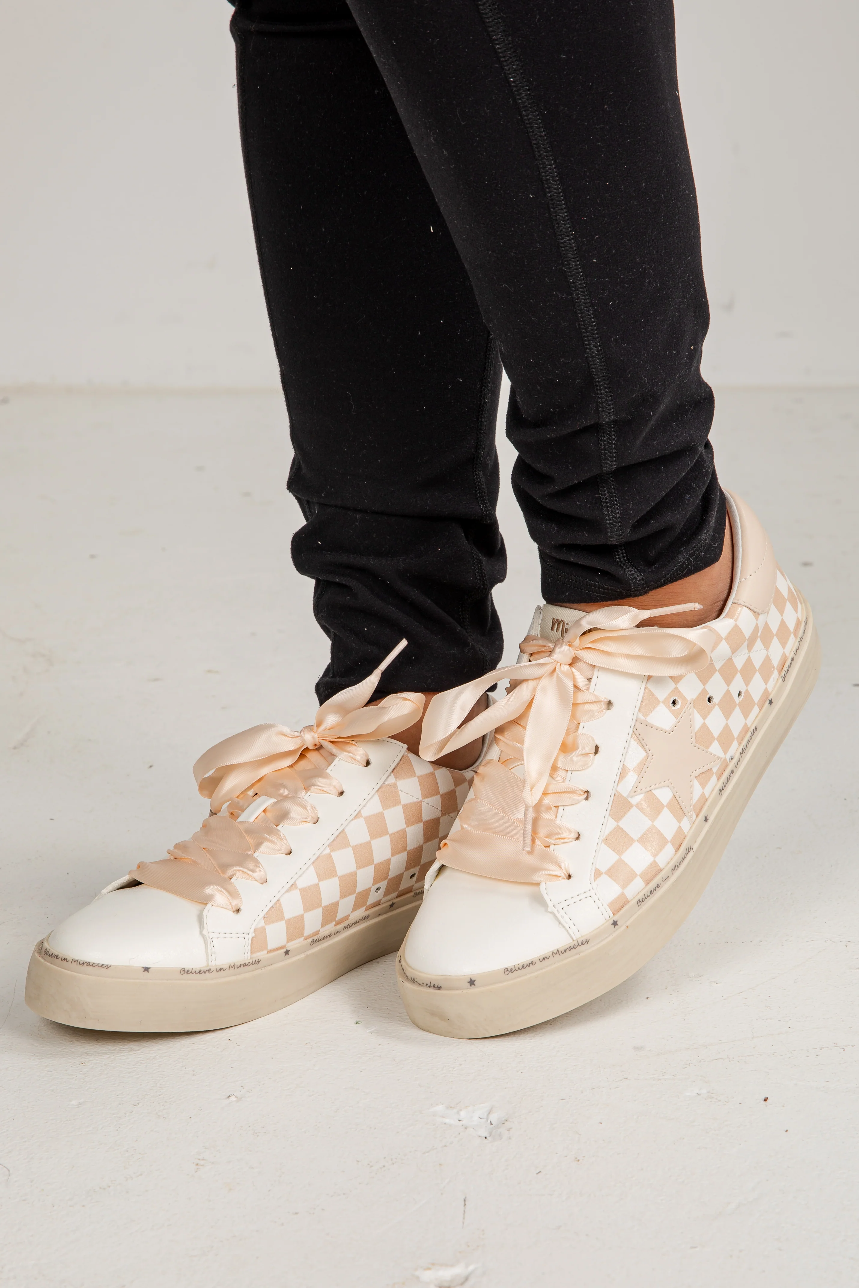 FINAL SALE - Bring The Good Vibes Beige Platform Sneakers