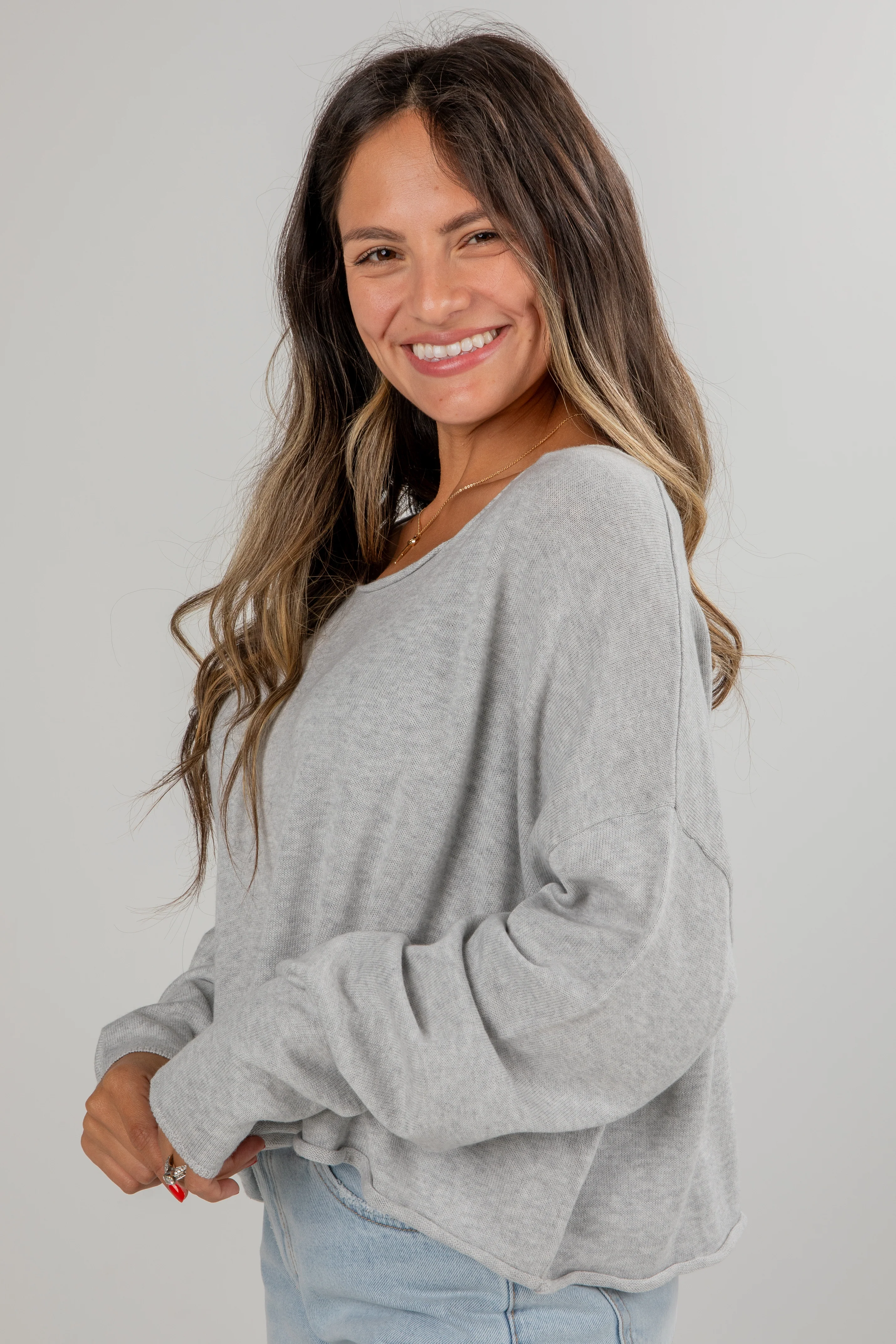 FINAL SALE - Chase The Feelings Lightweight Knit Top