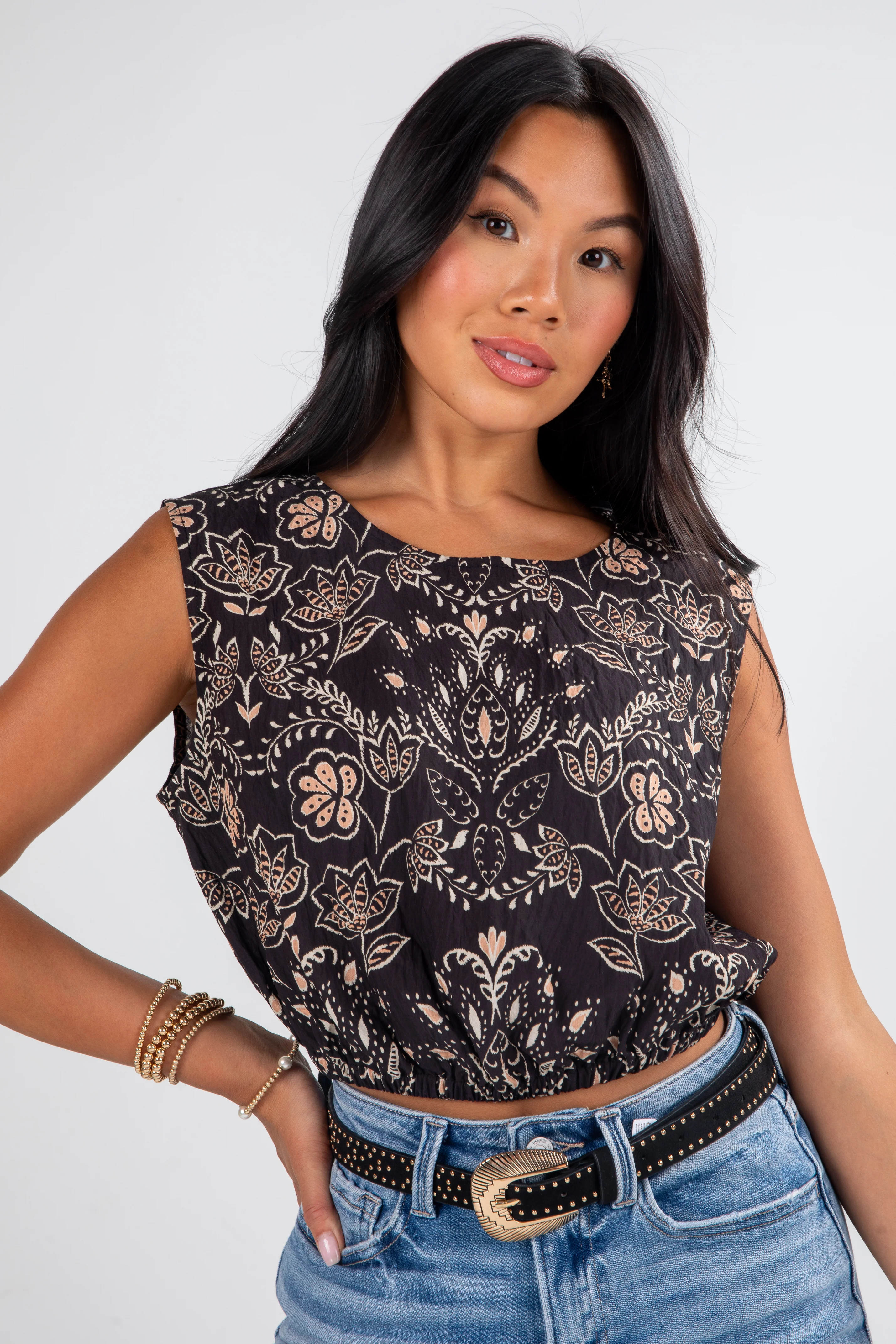 FINAL SALE - In Your Happy Place Black Floral Tank 6 FINAL SALE - In Your Happy Place Black Floral Tank