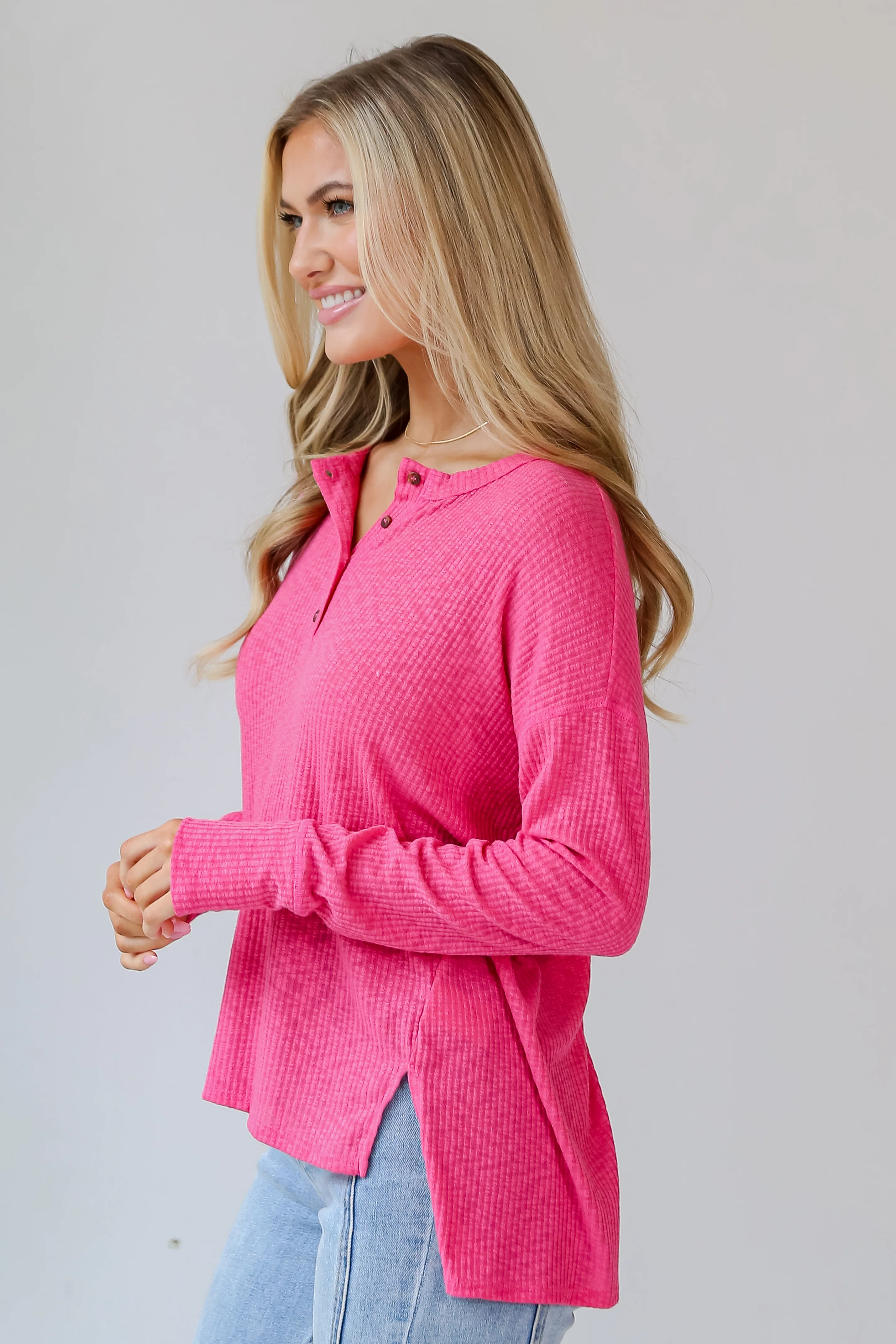 FINAL SALE - Sarah Knit Henley Top - DOORBUSTER 10 FINAL SALE - Sarah Knit Henley Top - DOORBUSTER