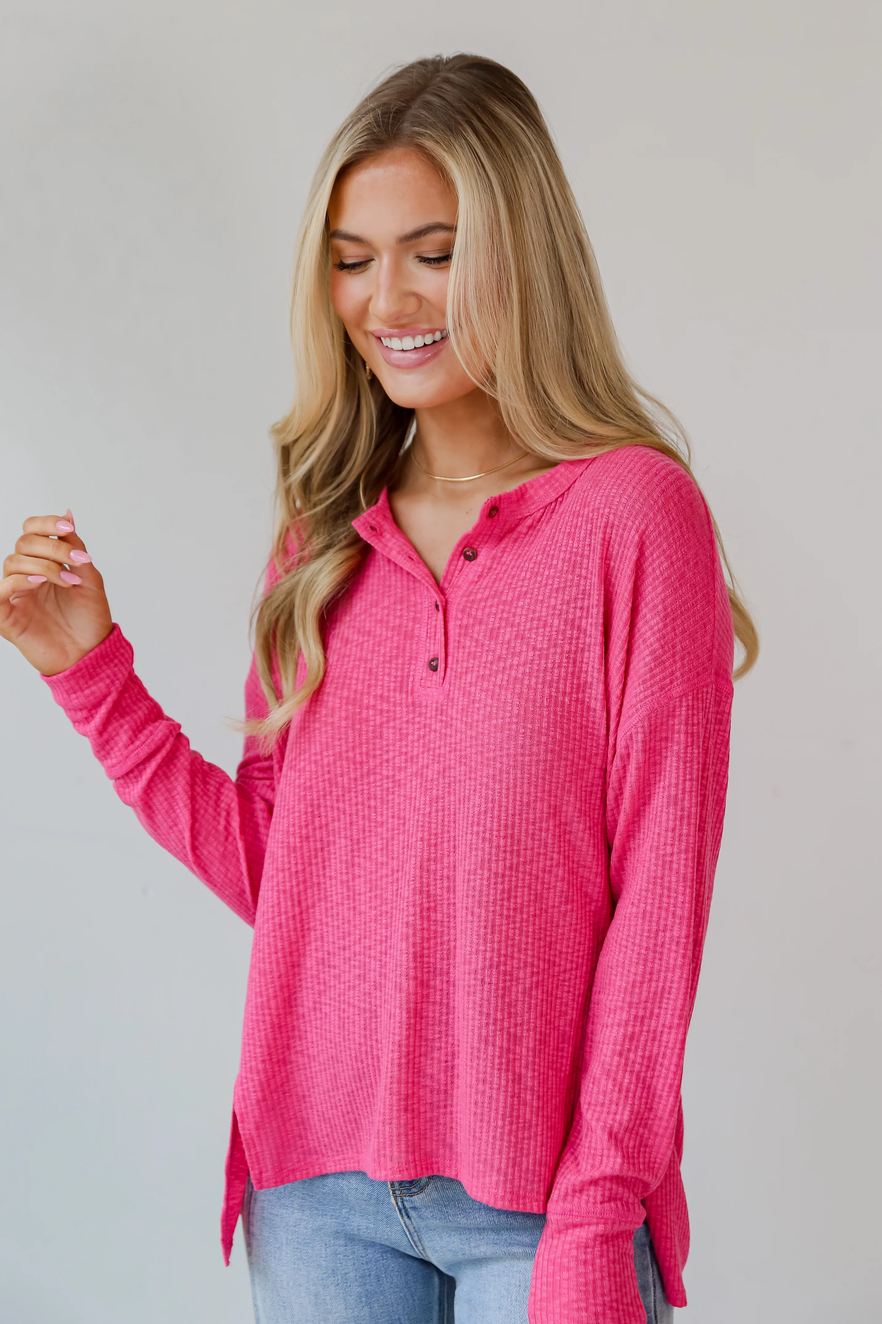 FINAL SALE - Sarah Knit Henley Top - DOORBUSTER 12 FINAL SALE - Sarah Knit Henley Top - DOORBUSTER