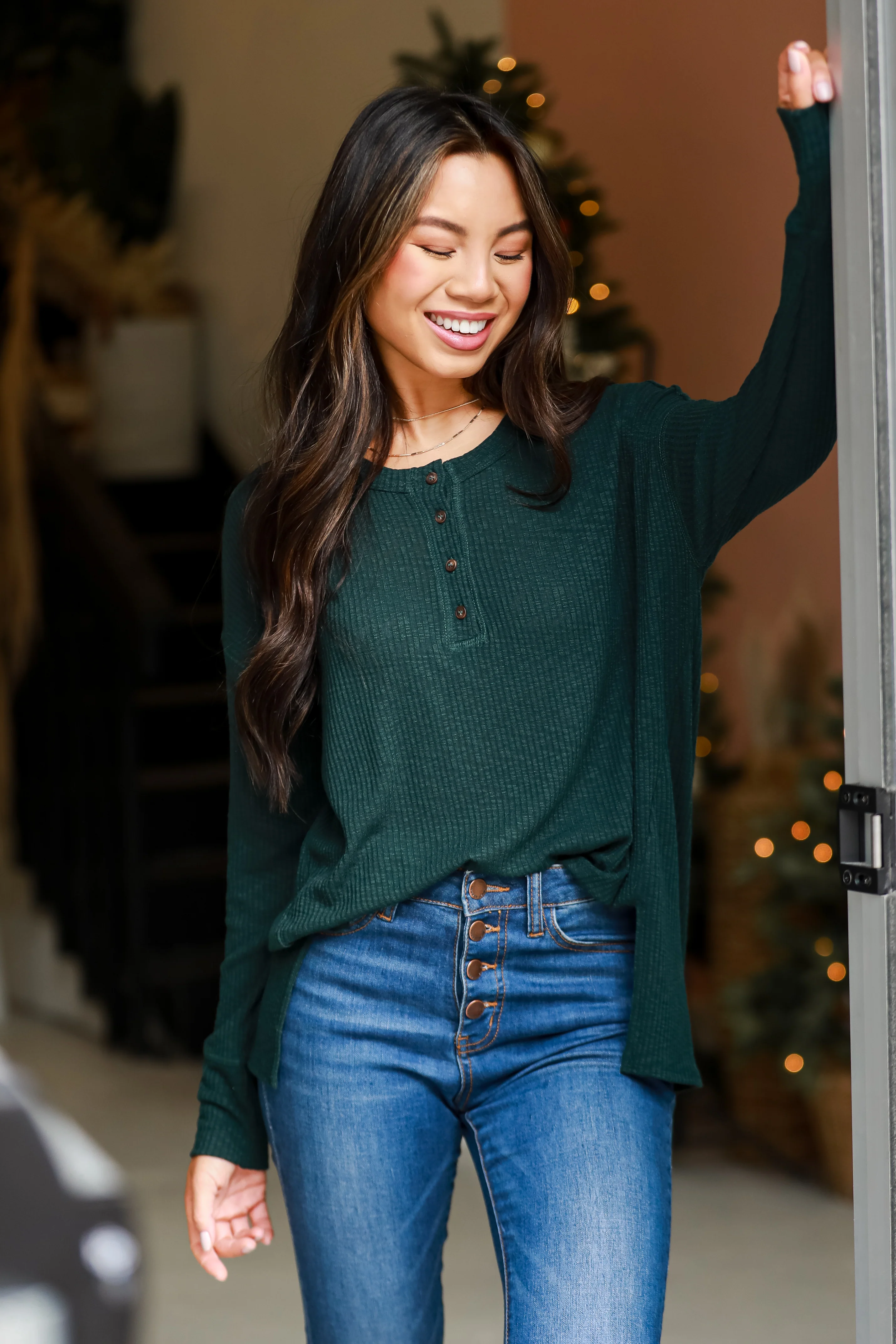 FINAL SALE - Sarah Knit Henley Top - DOORBUSTER 2 FINAL SALE - Sarah Knit Henley Top - DOORBUSTER