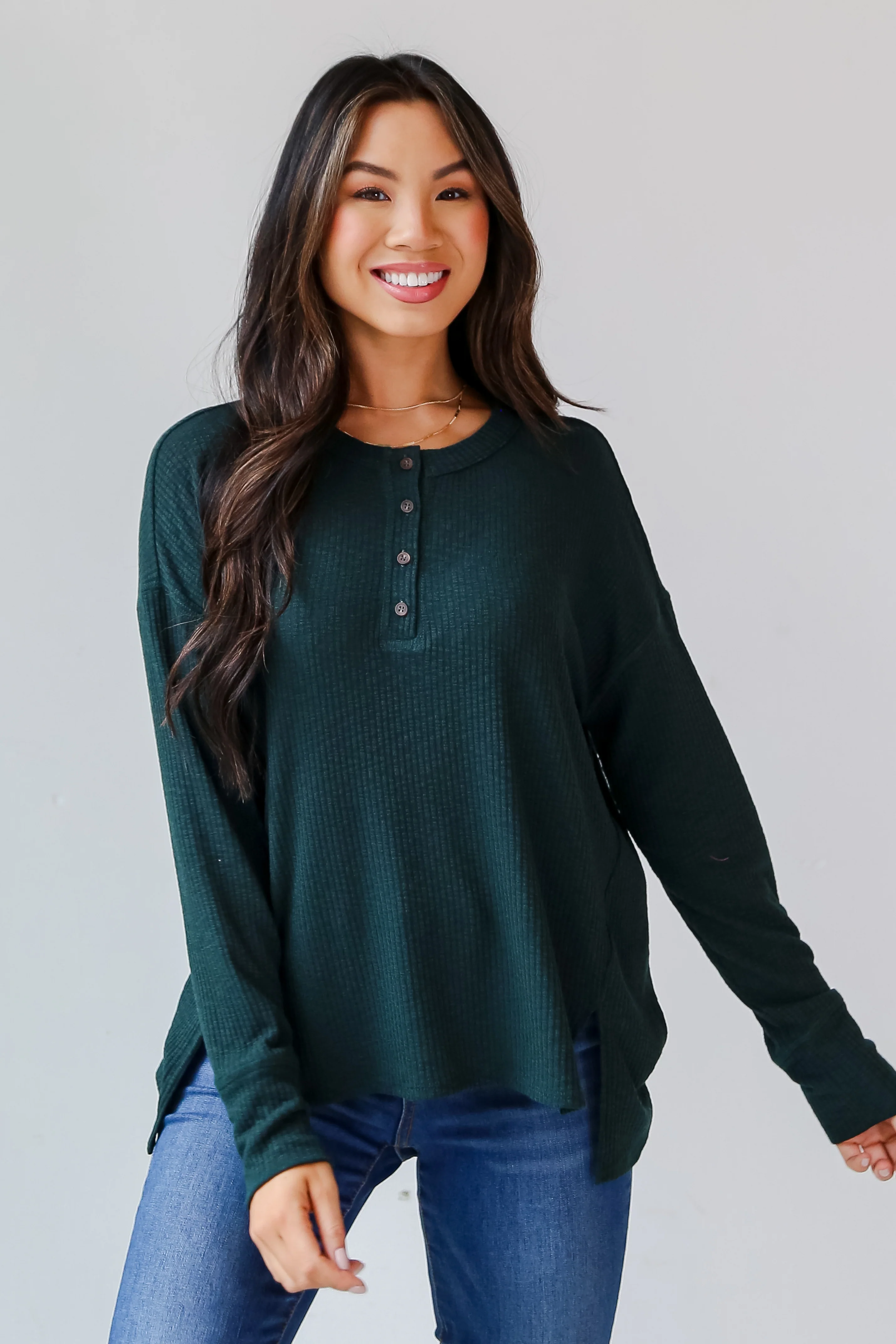 FINAL SALE - Sarah Knit Henley Top - DOORBUSTER 7 FINAL SALE - Sarah Knit Henley Top - DOORBUSTER