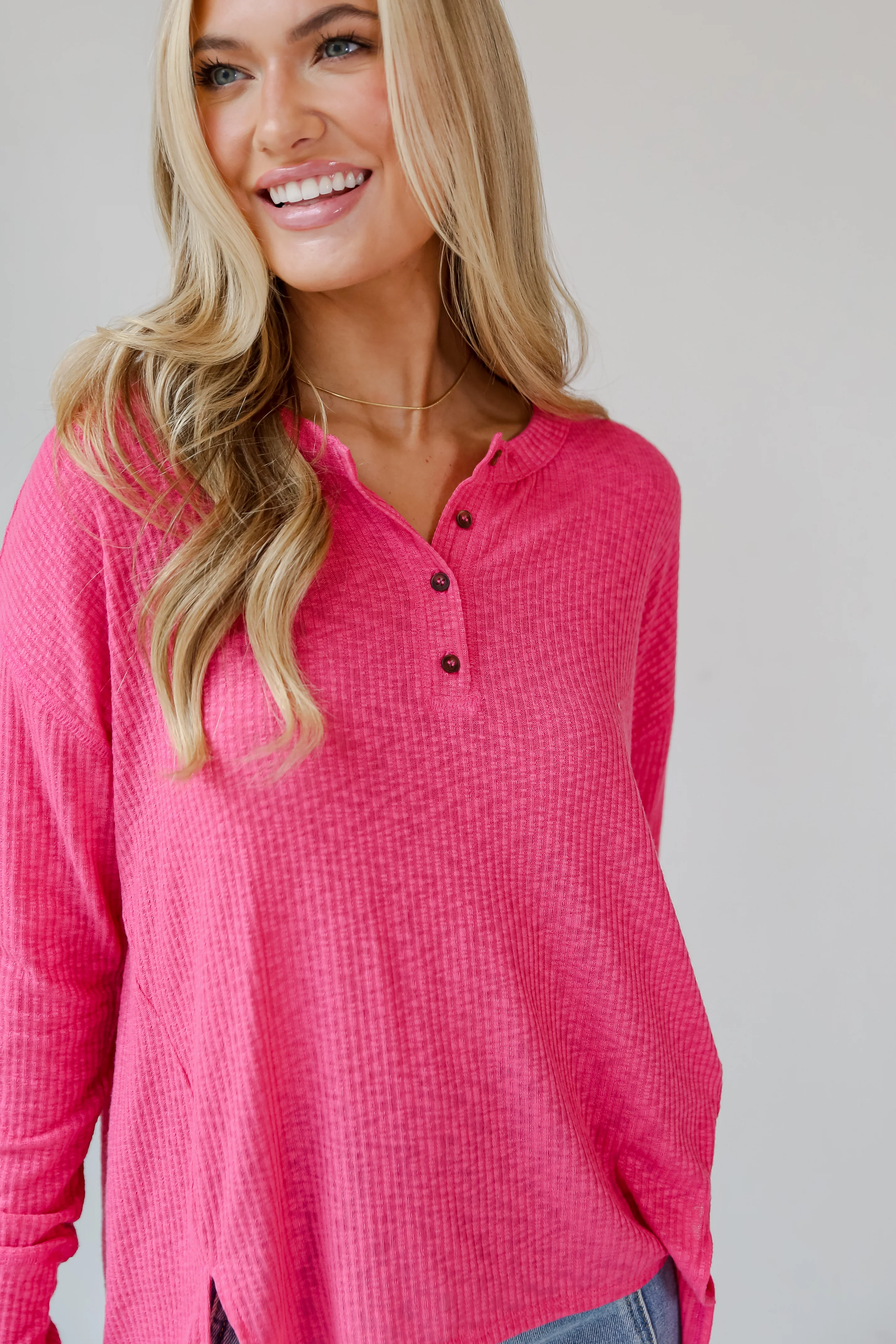 FINAL SALE - Sarah Knit Henley Top - DOORBUSTER 8 FINAL SALE - Sarah Knit Henley Top - DOORBUSTER