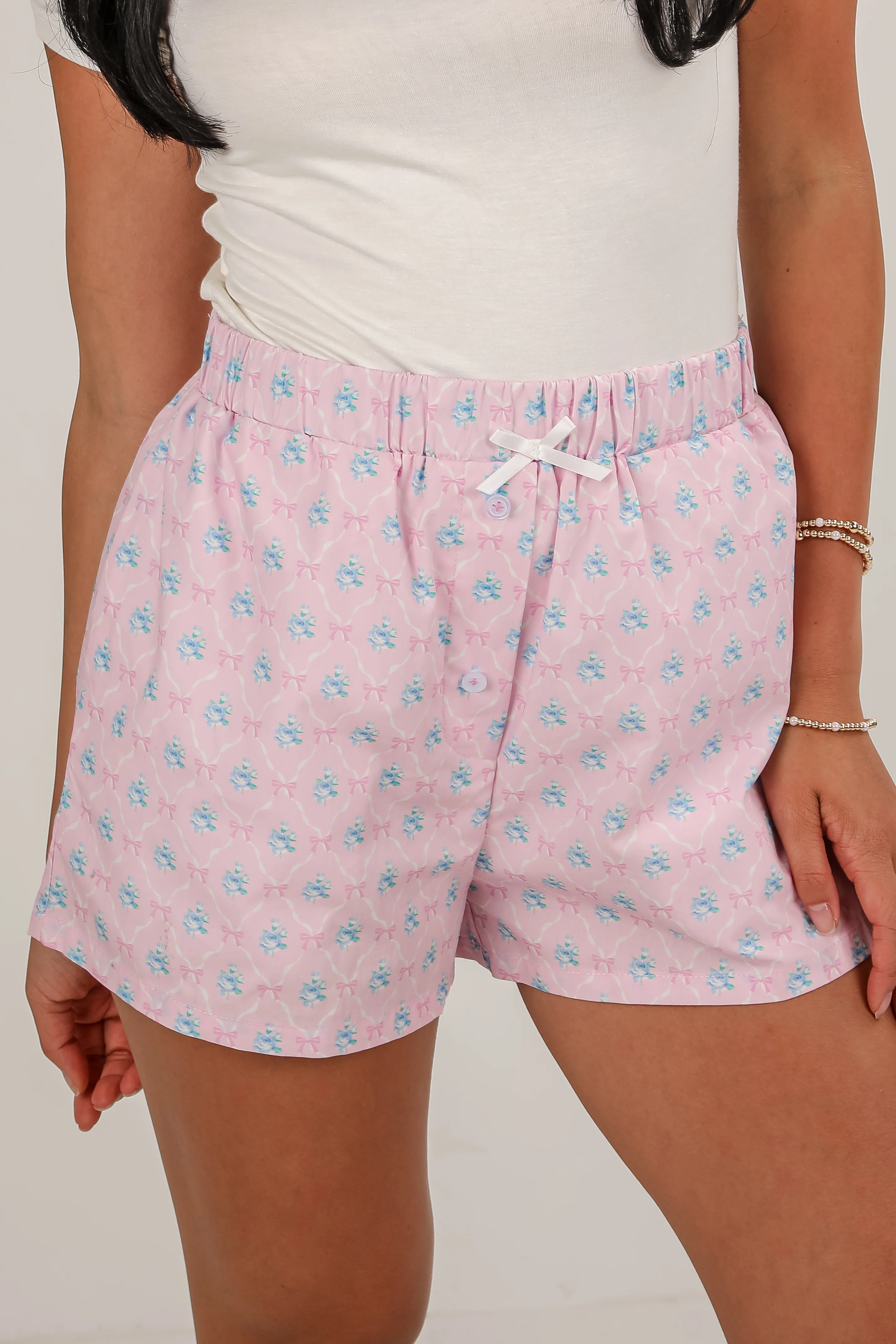 FINAL SALE - Today's The Day Floral Bow Shorts