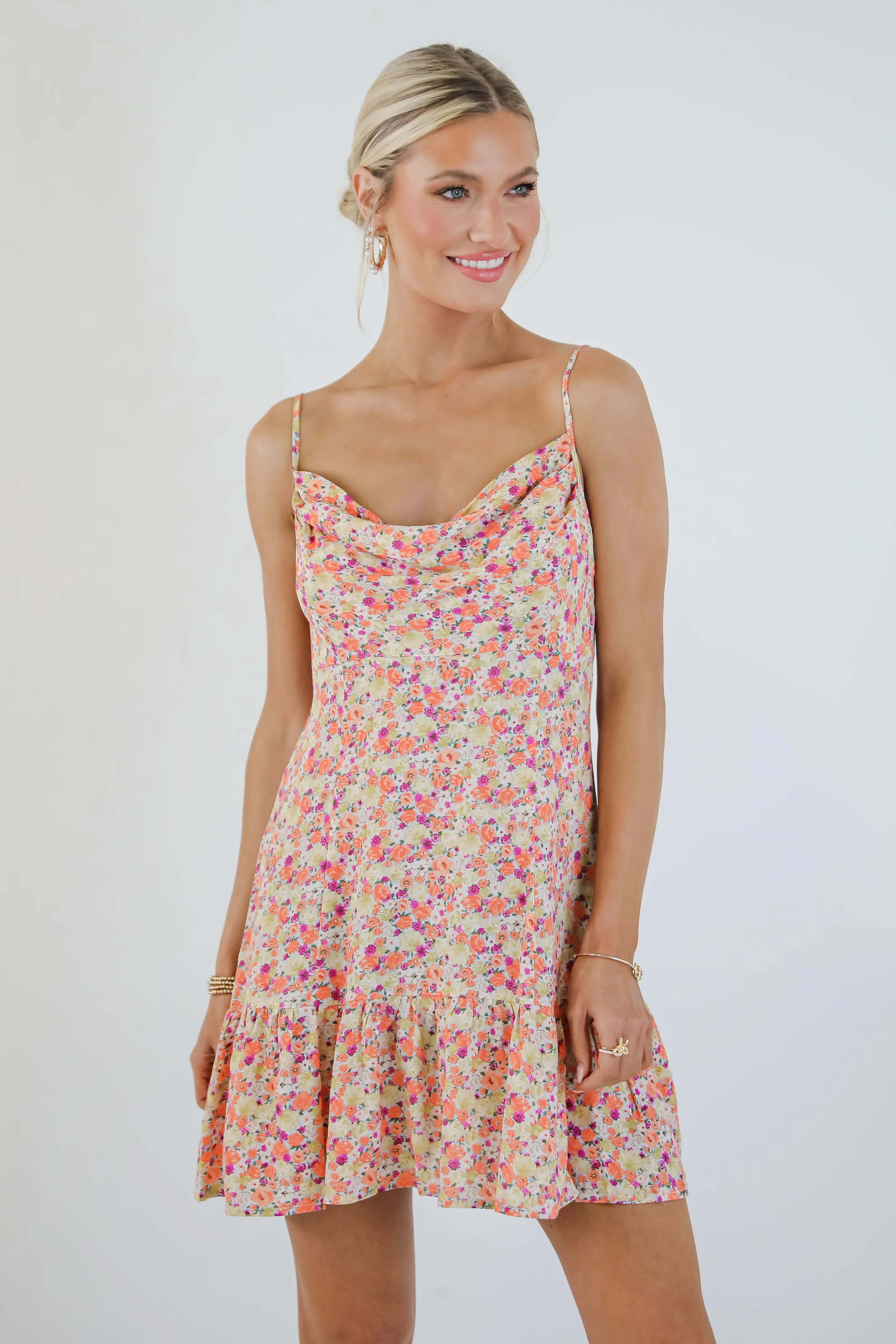 FINAL SALE - In The Wildflowers Coral Floral Mini Dress 4 FINAL SALE - In The Wildflowers Coral Floral Mini Dress