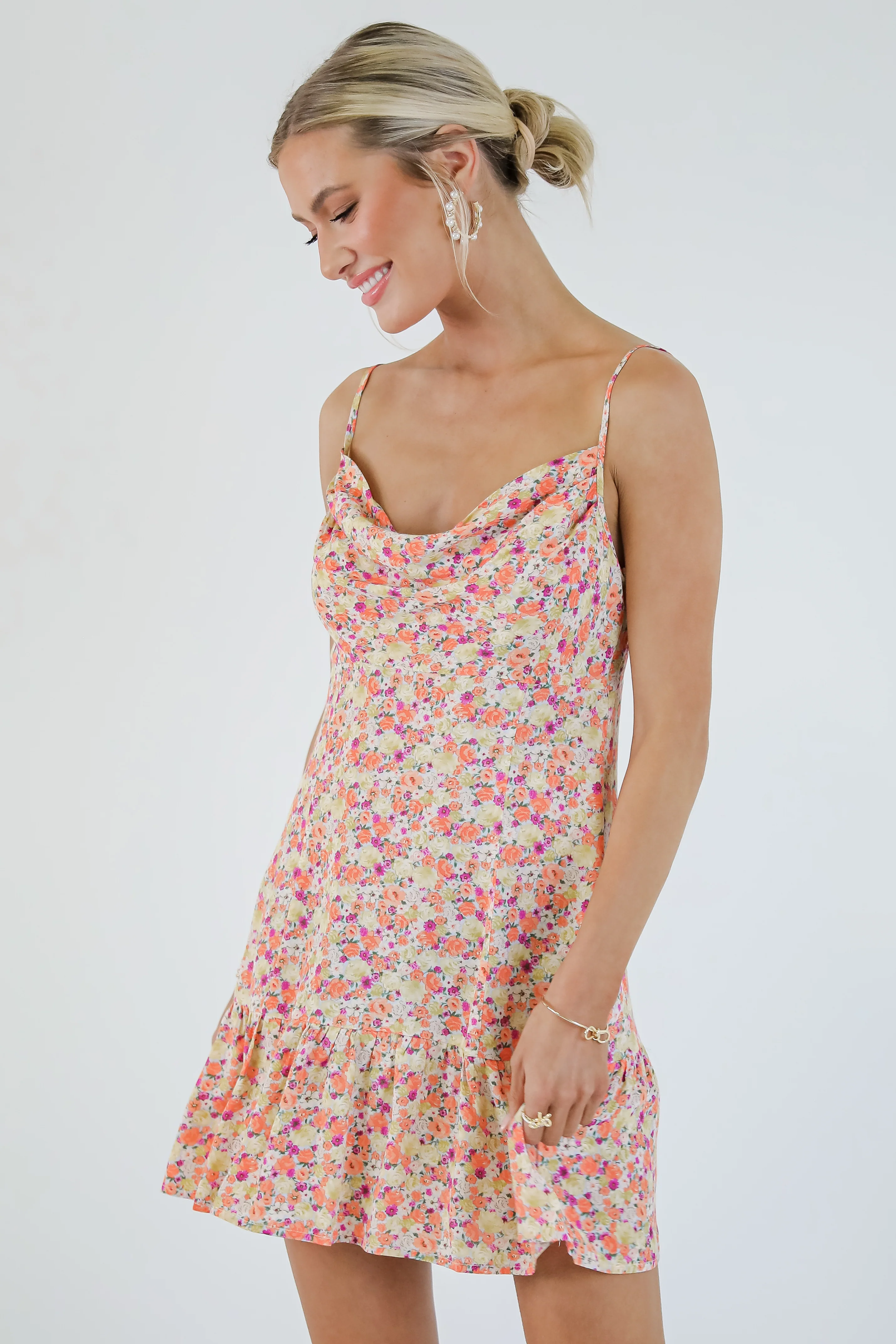 FINAL SALE - In The Wildflowers Coral Floral Mini Dress 7 FINAL SALE - In The Wildflowers Coral Floral Mini Dress