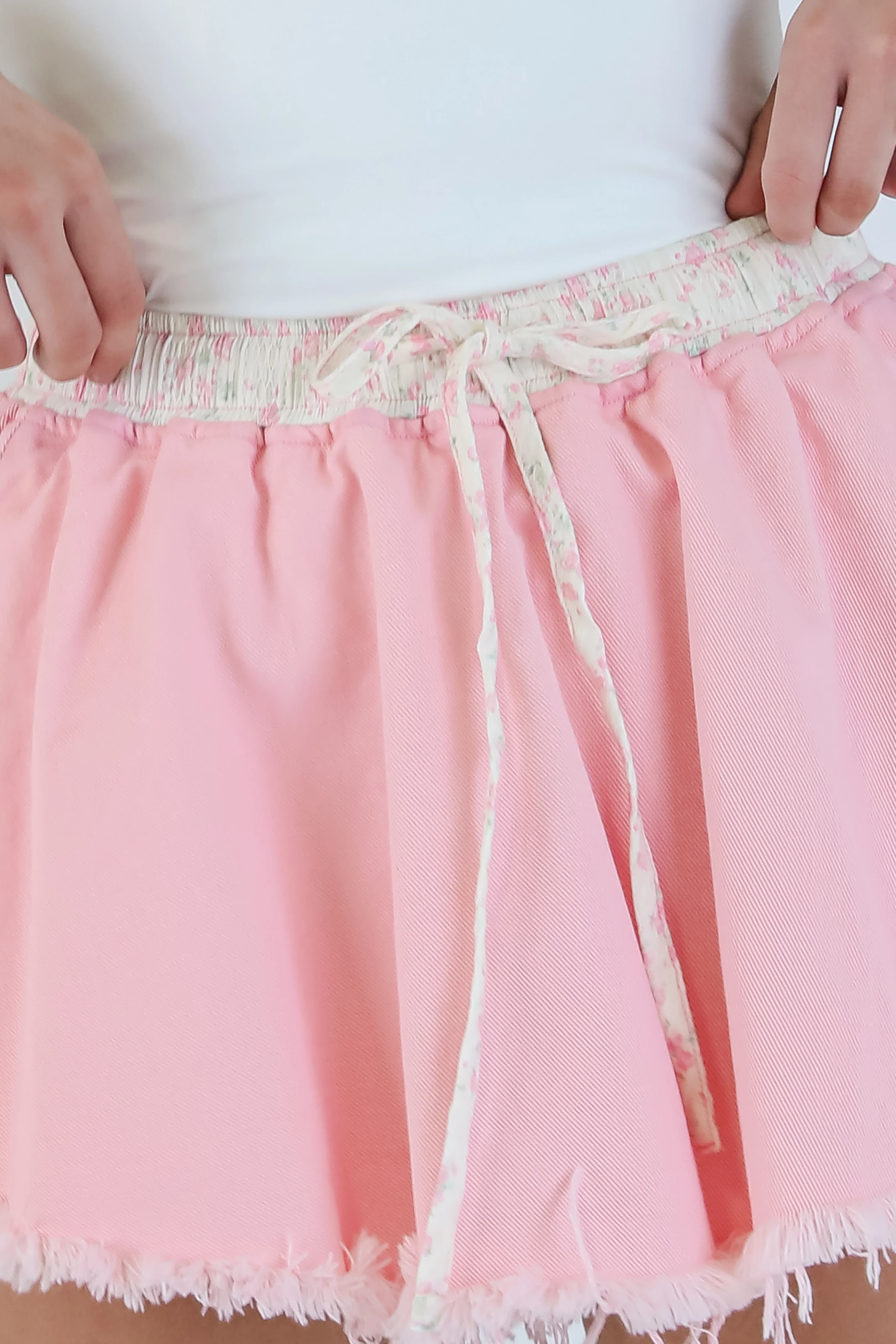 FINAL SALE - Love Story Floral Denim Skort 10 FINAL SALE - Love Story Floral Denim Skort