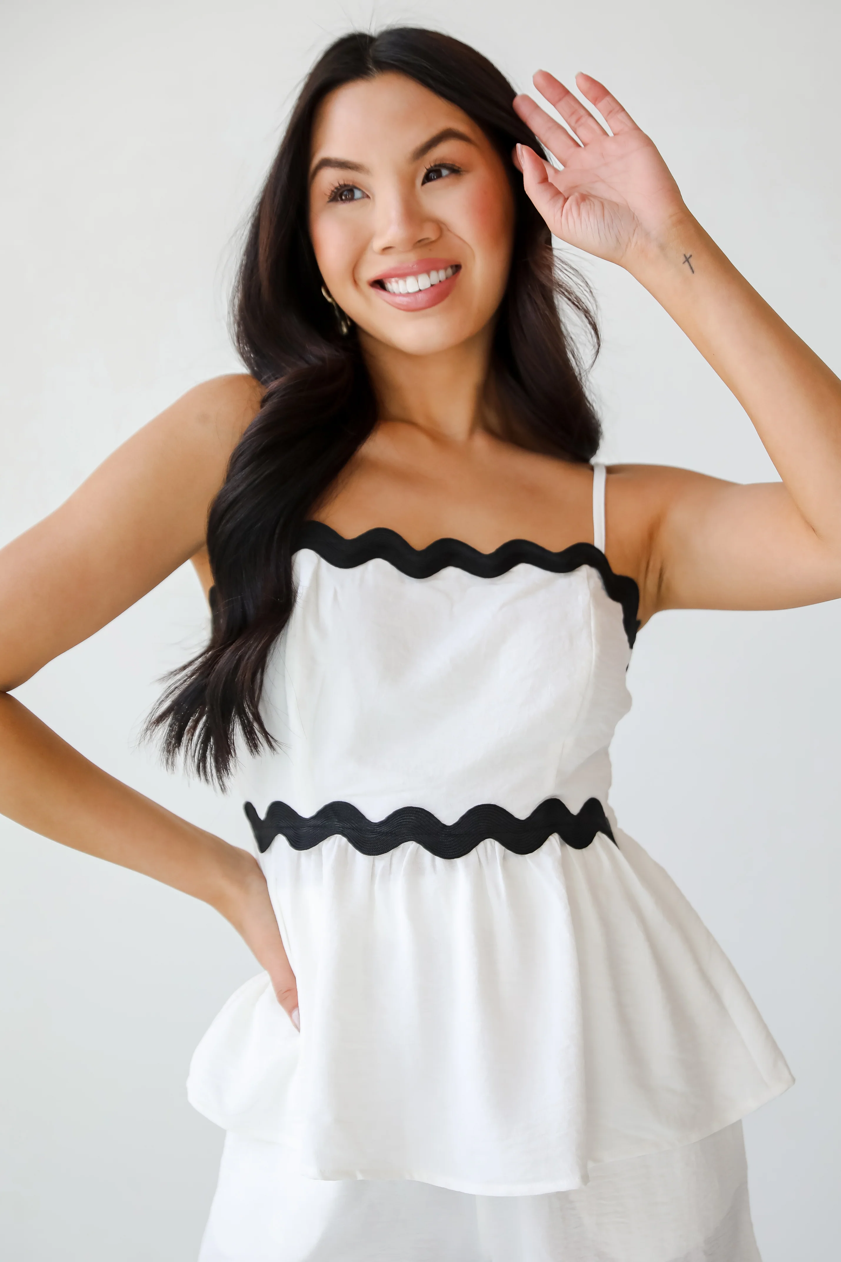 FINAL SALE - Little Moments Peplum Tank - DU DEAL