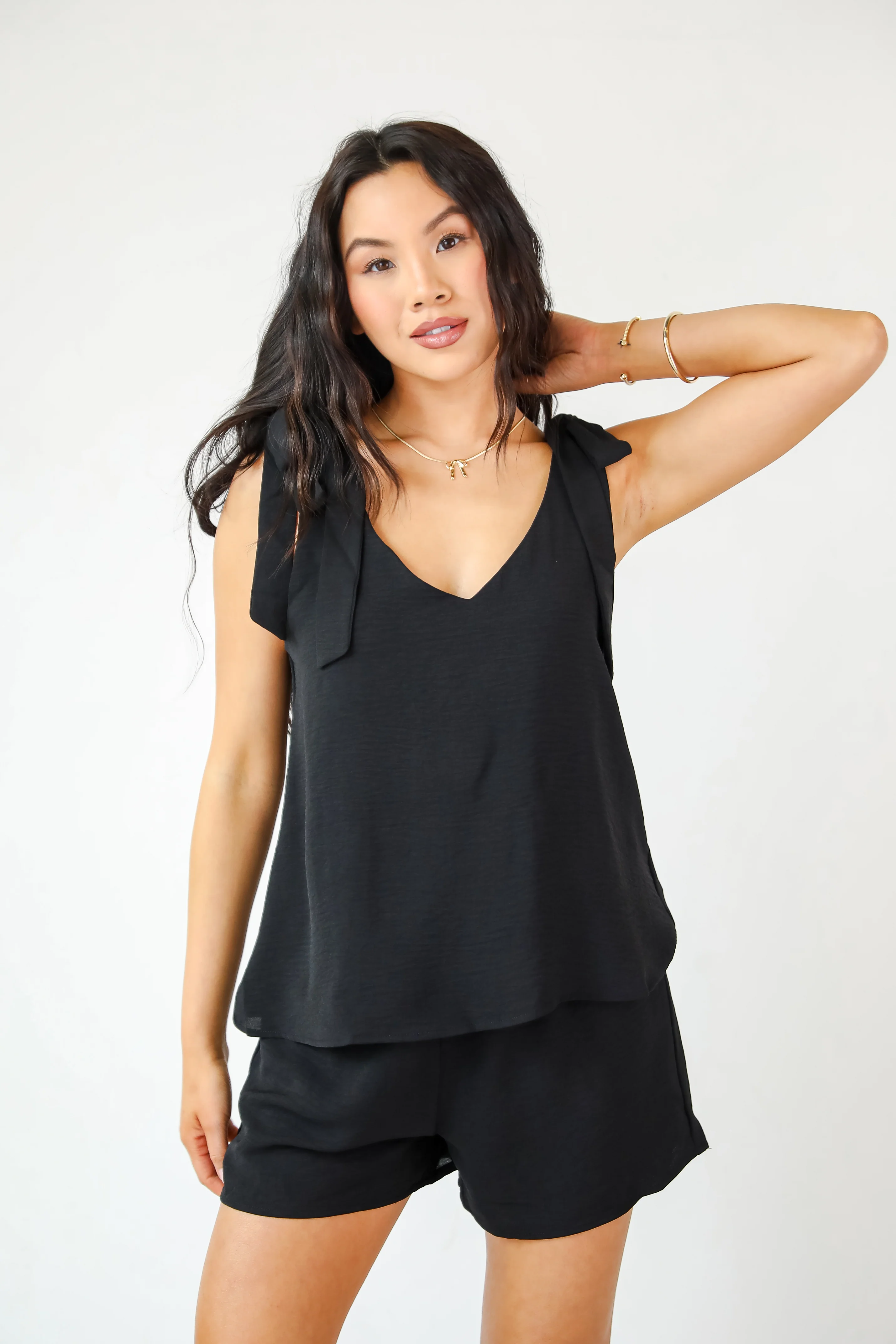 FINAL SALE - Upfront Chicness Tie Strap Tank - DU DEAL 25 FINAL SALE - Upfront Chicness Tie Strap Tank - DU DEAL