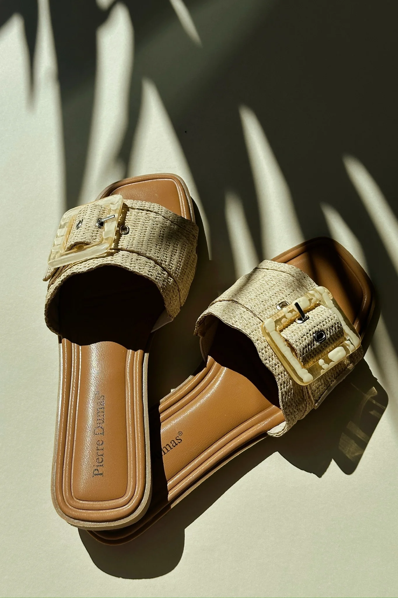 FINAL SALE - Along The Shore Natural Straw Slide Sandals