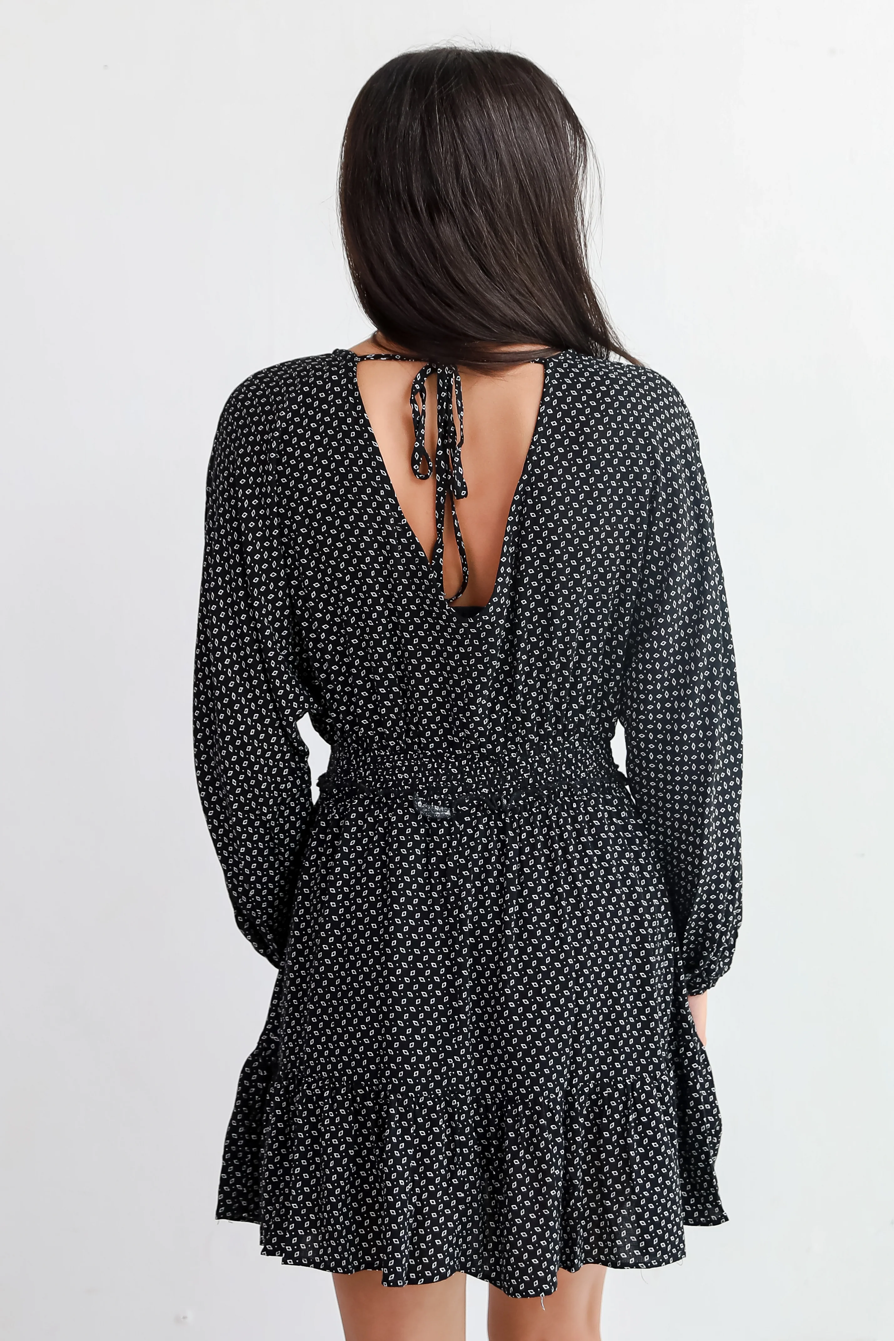 FINAL SALE - Desirably Dramatic Black Mini Dress