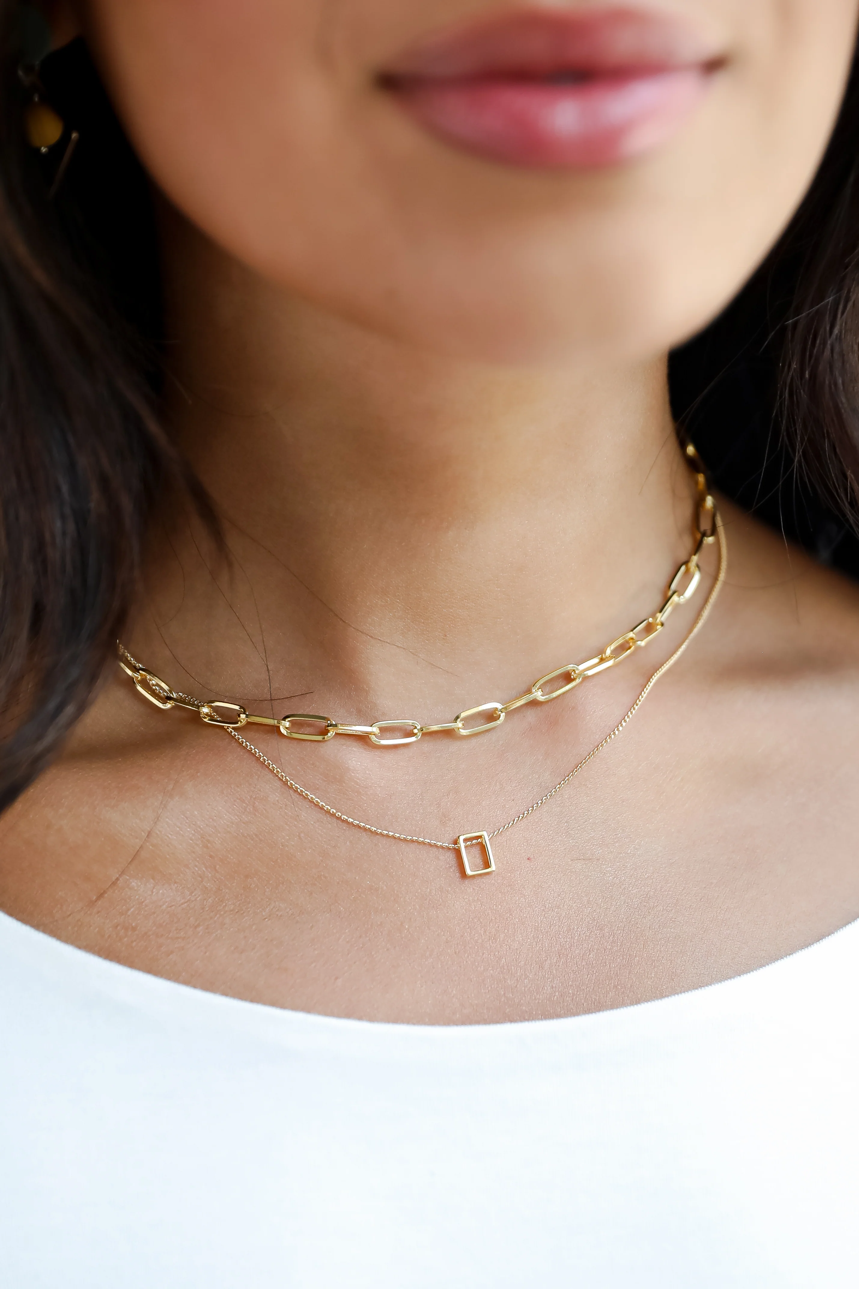 FINAL SALE - Amelia Gold Layered Chain Necklace