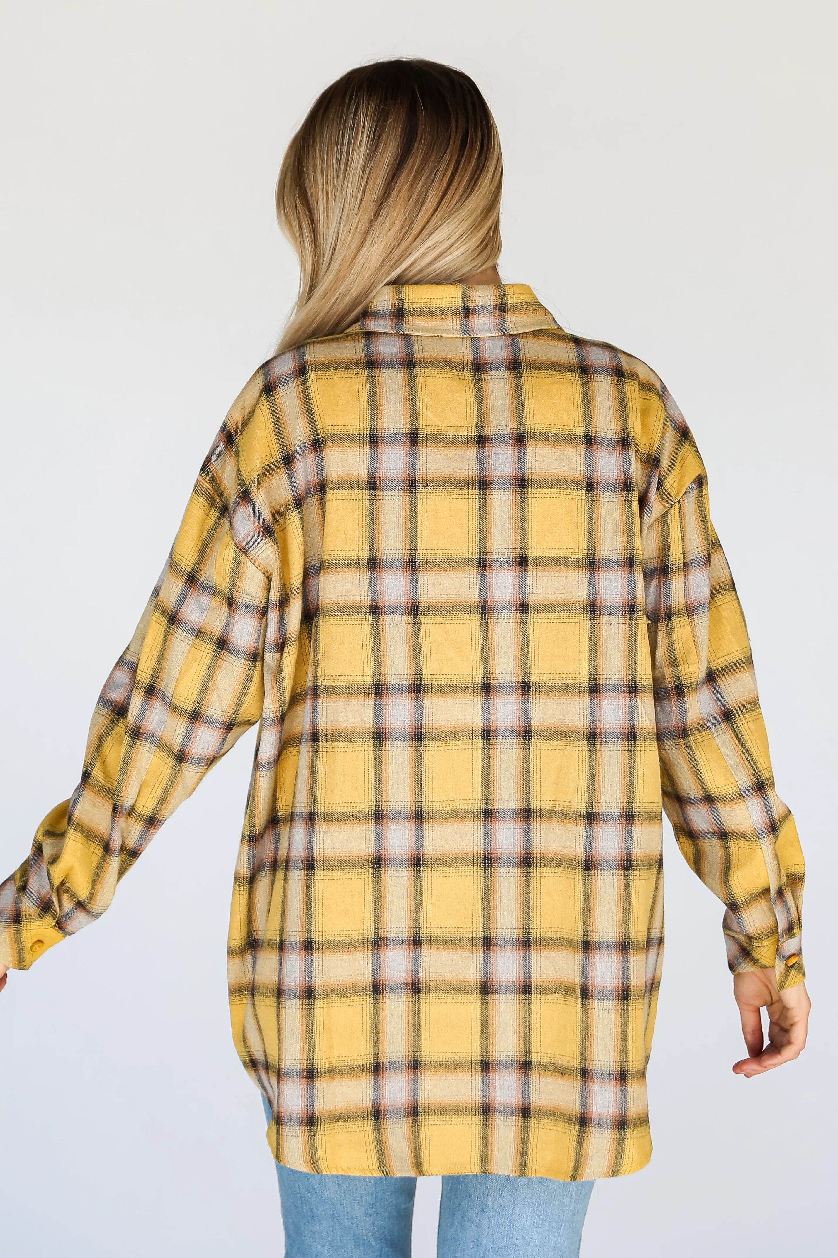 FINAL SALE - All About Fall Mustard Plaid Flannel