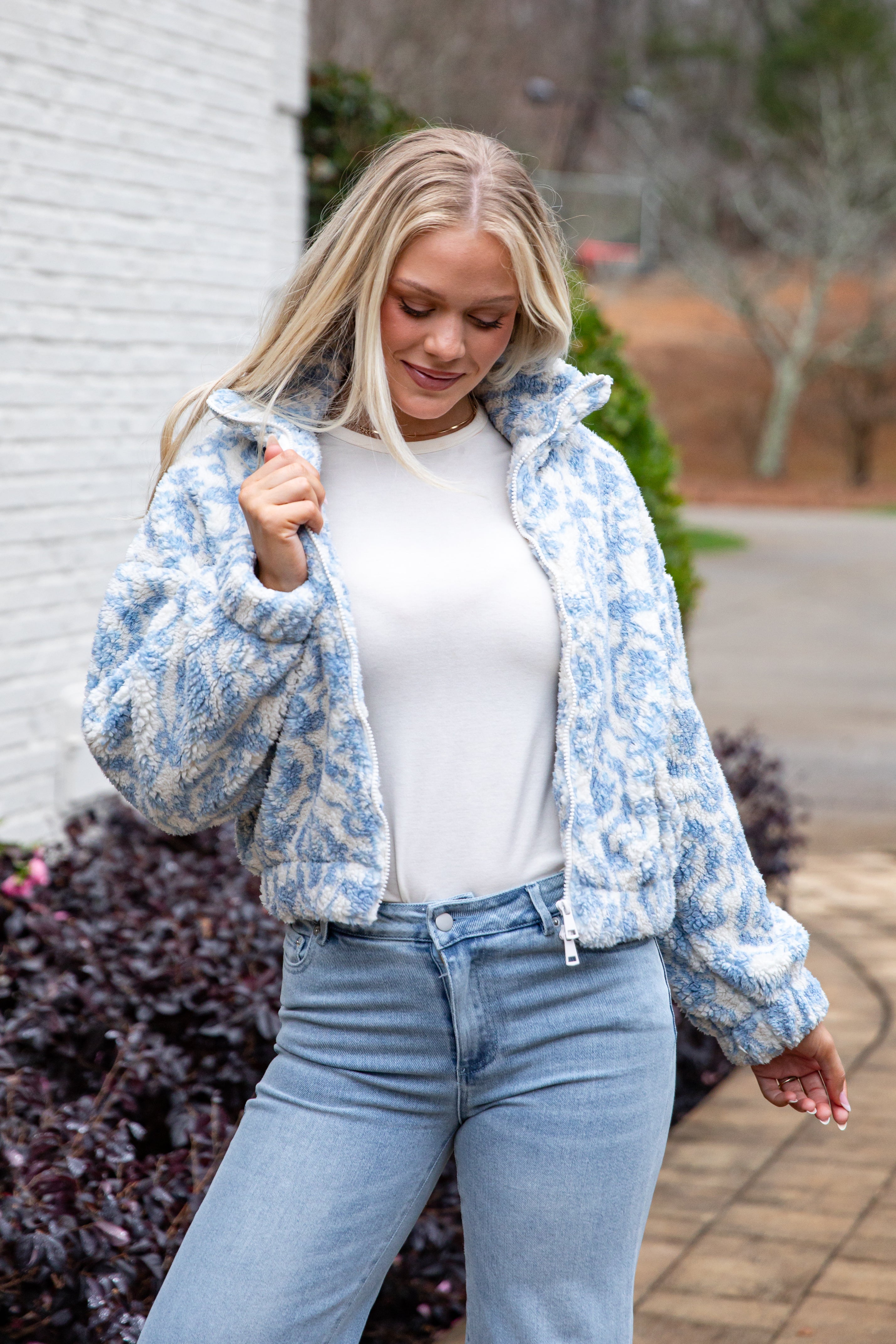 Simply Adored Sherpa White Jacket