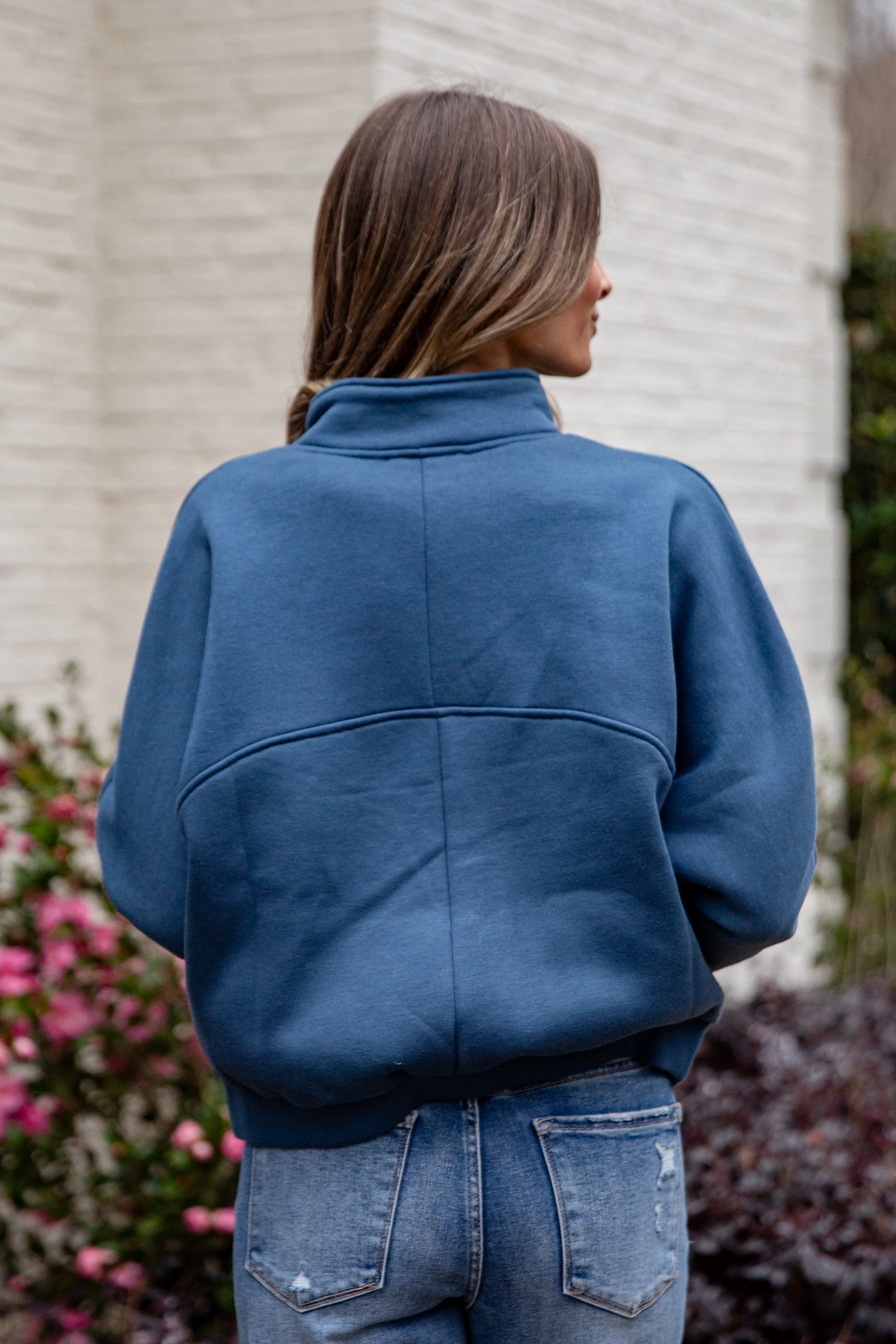 Cloudbound Blue Quarter Zip Oversized Pullover 7 Cloudbound Blue Quarter Zip Oversized Pullover