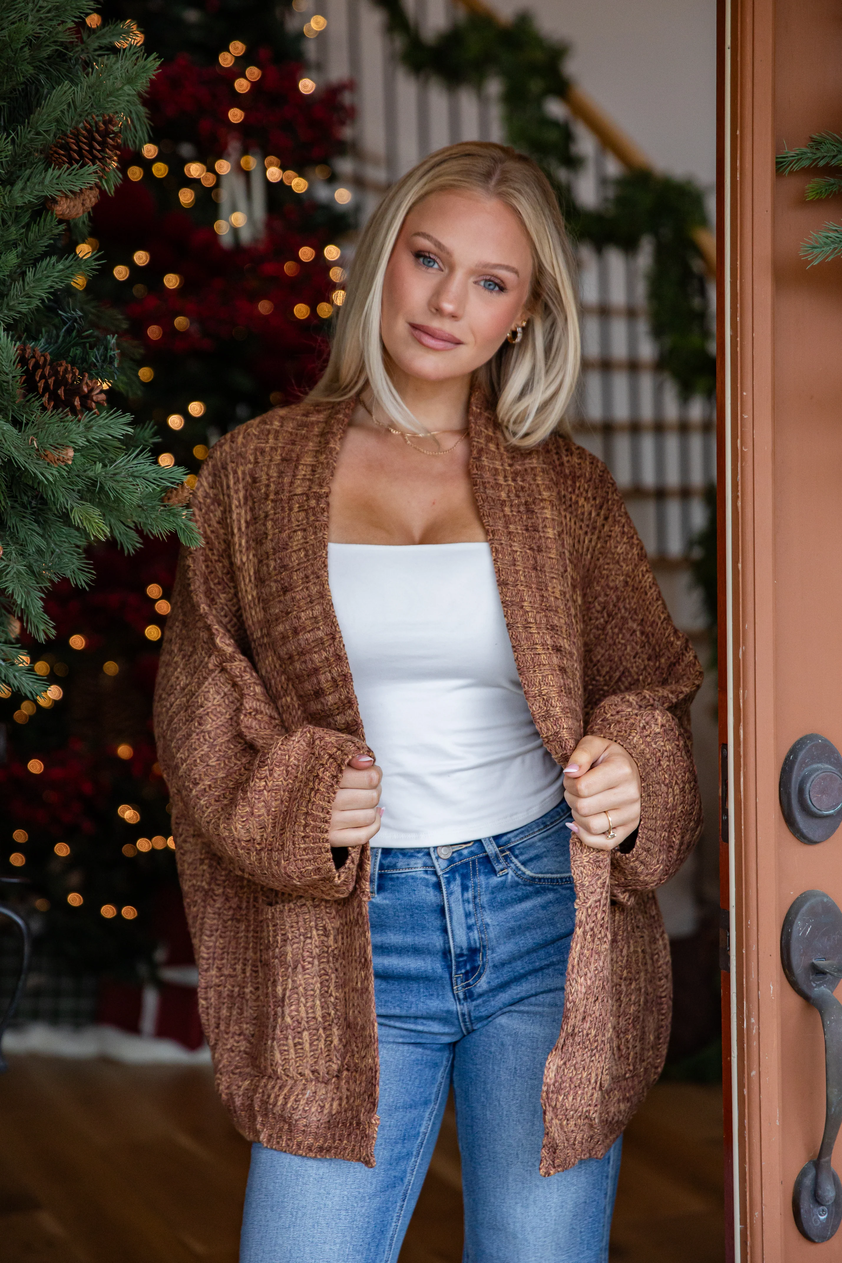 Birchwood Camel Sweater Cardigan