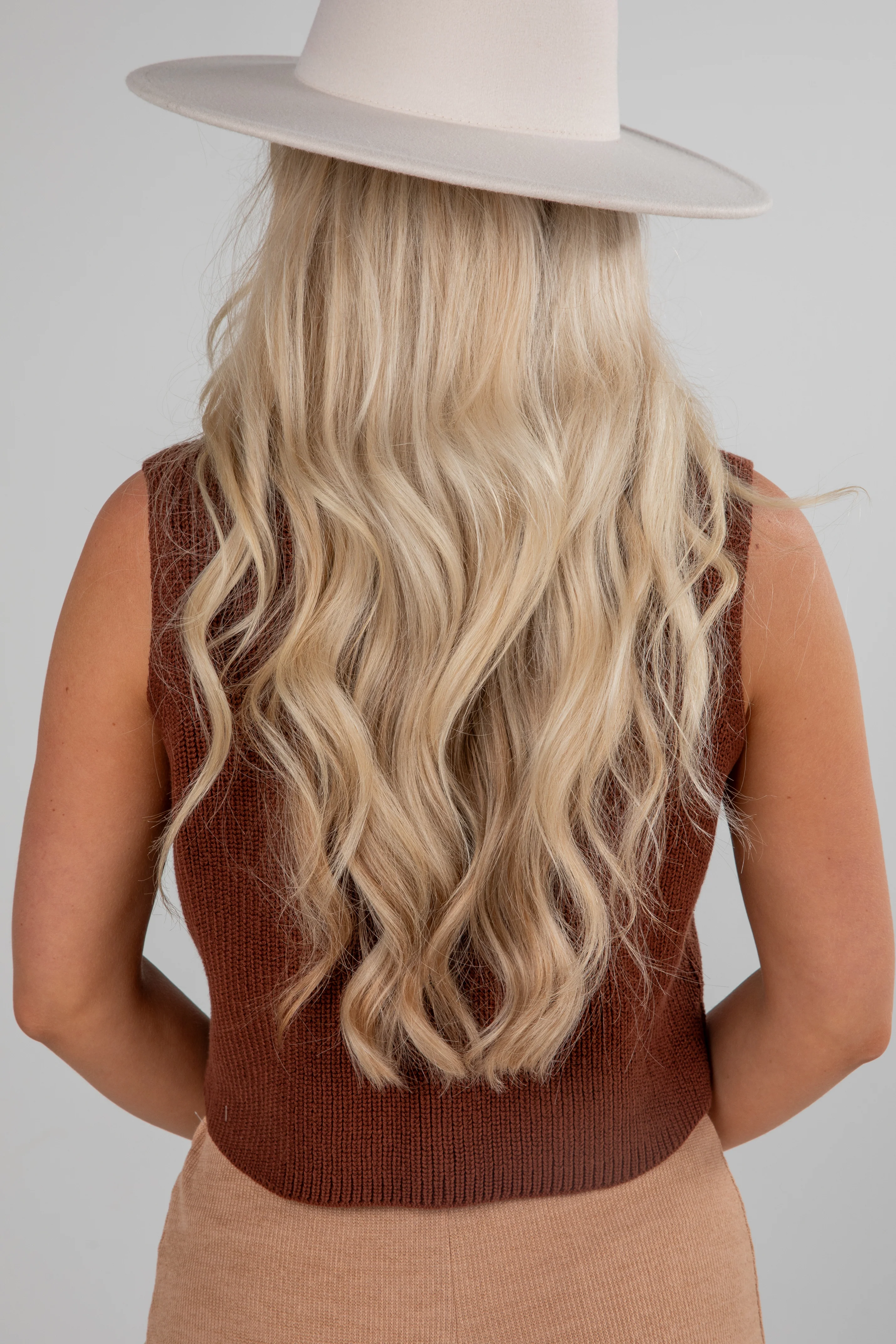 FINAL SALE - Time Well Spent Chestnut Knit Vest