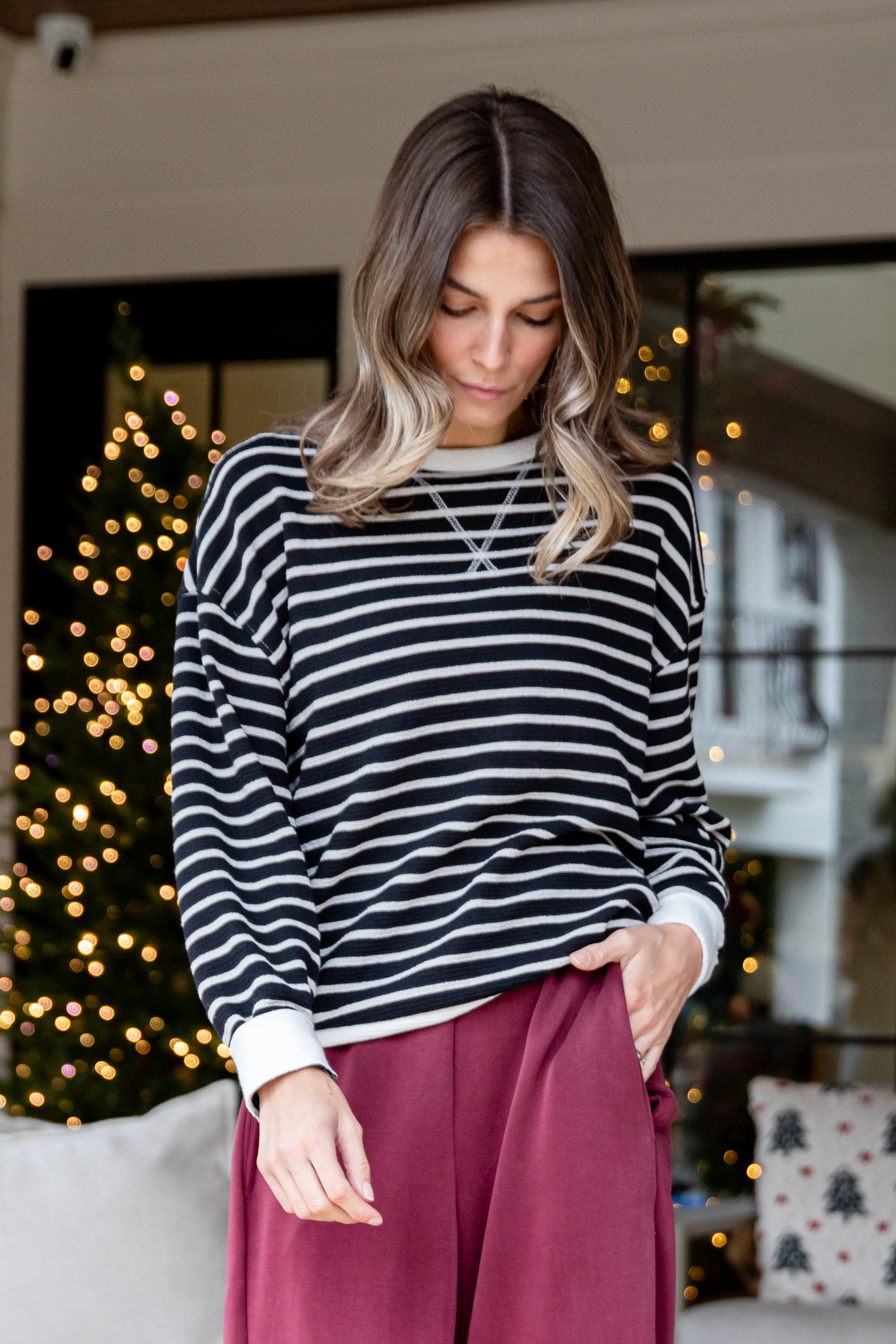 Hometown Stripes Cozy Top - DU Deal