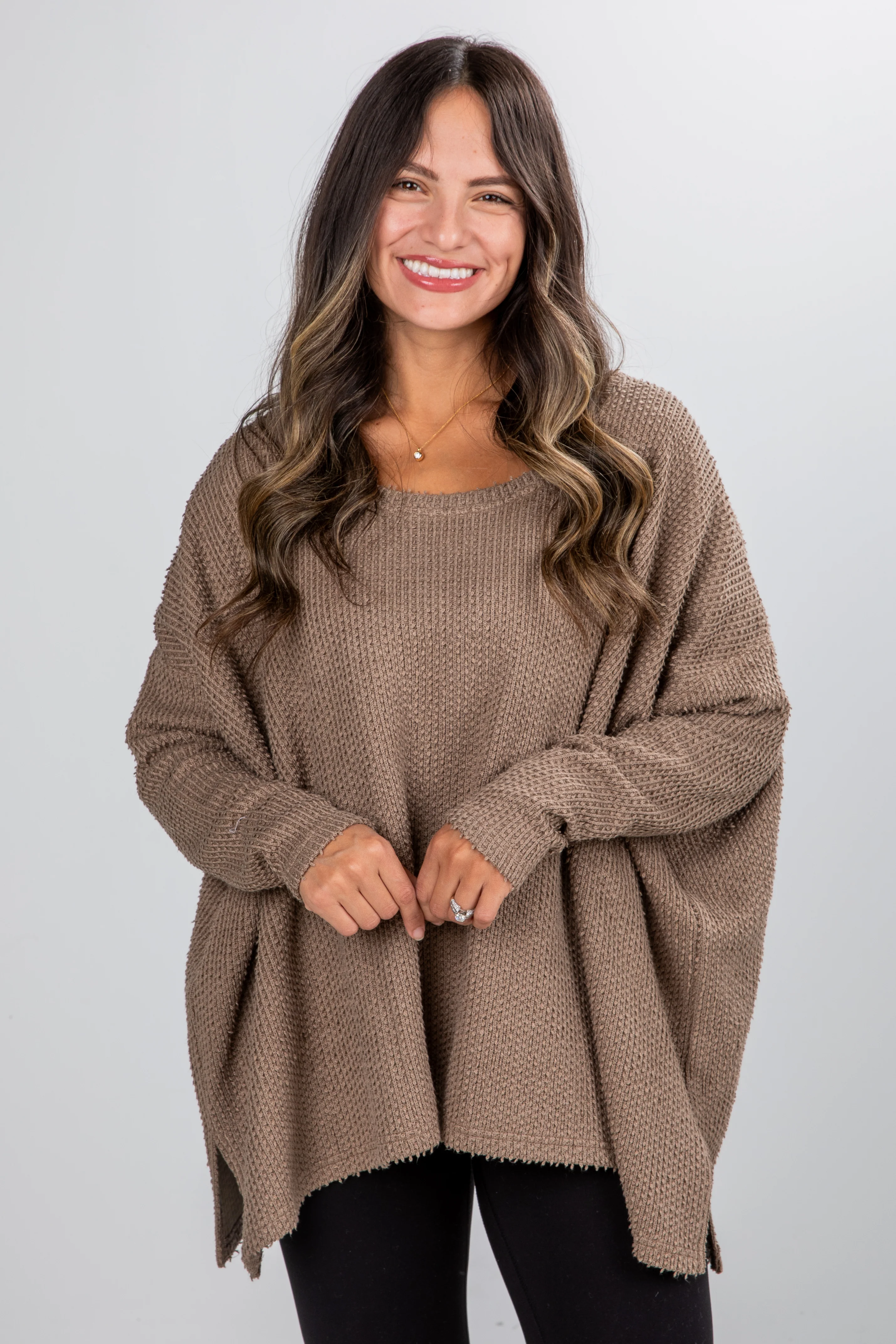 FINAL SALE - For The Day Oversized Textured Knit Top