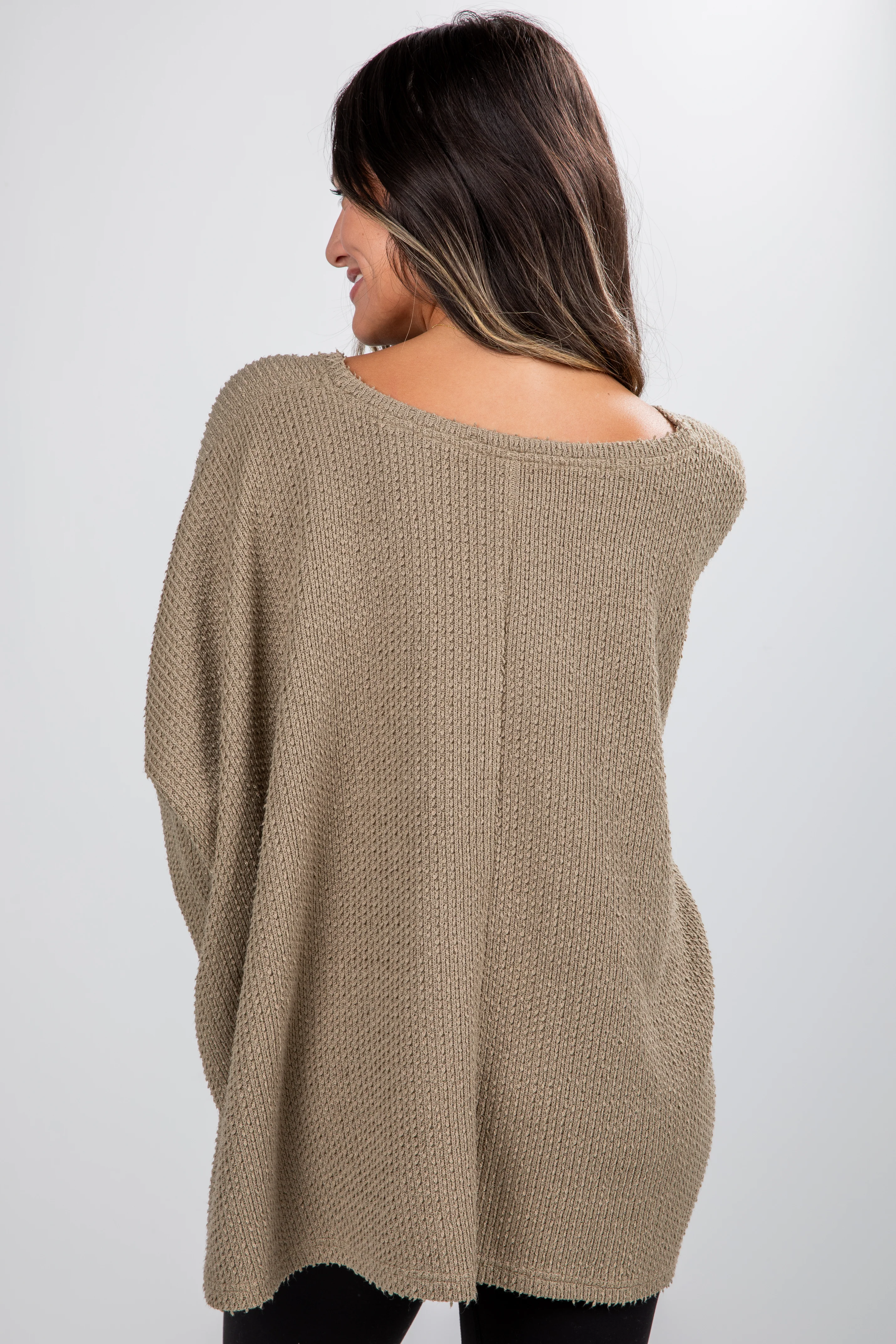 FINAL SALE - For The Day Oversized Textured Knit Top