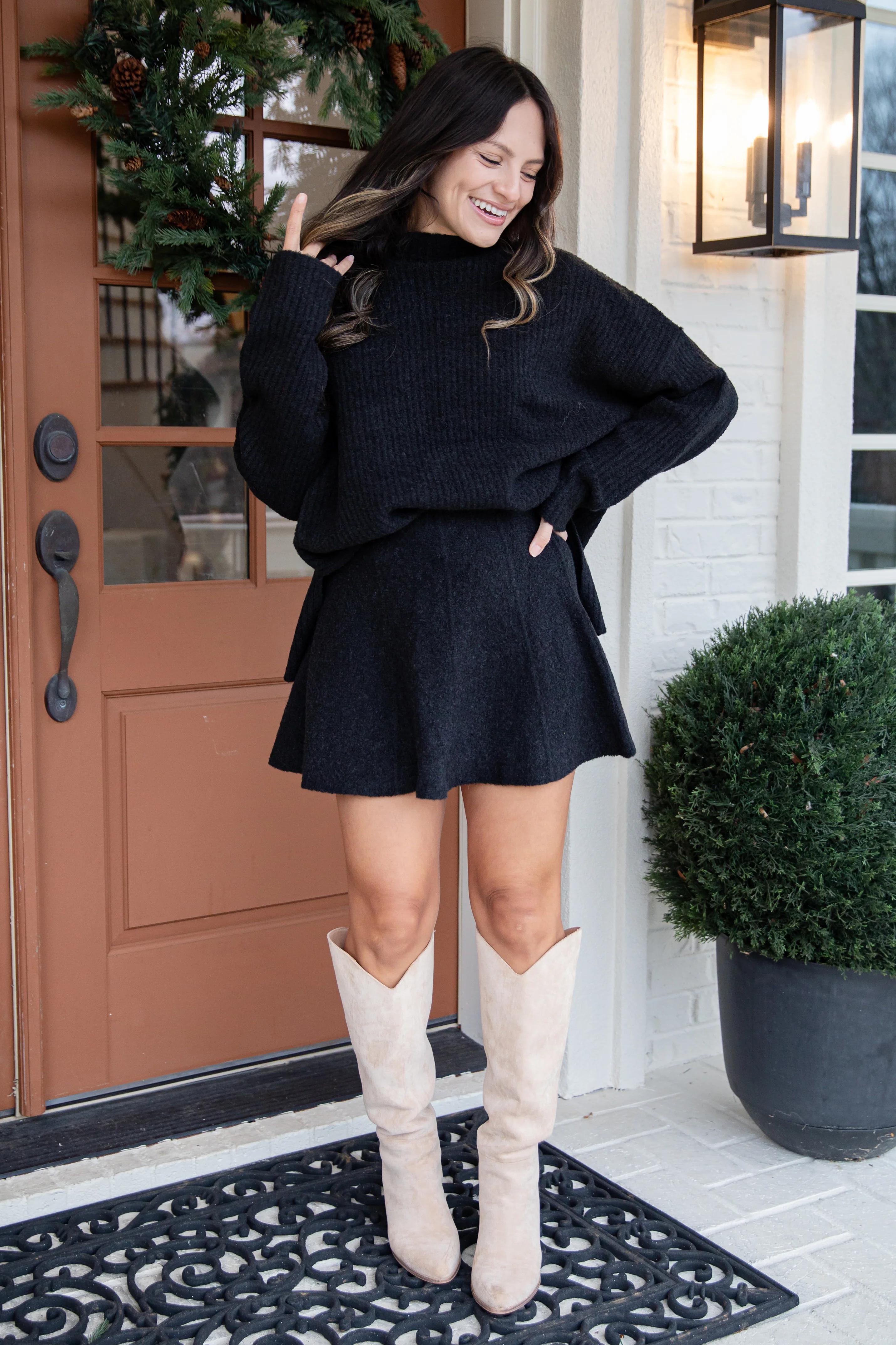 Cinnamon Spice Knit Mini Skirt