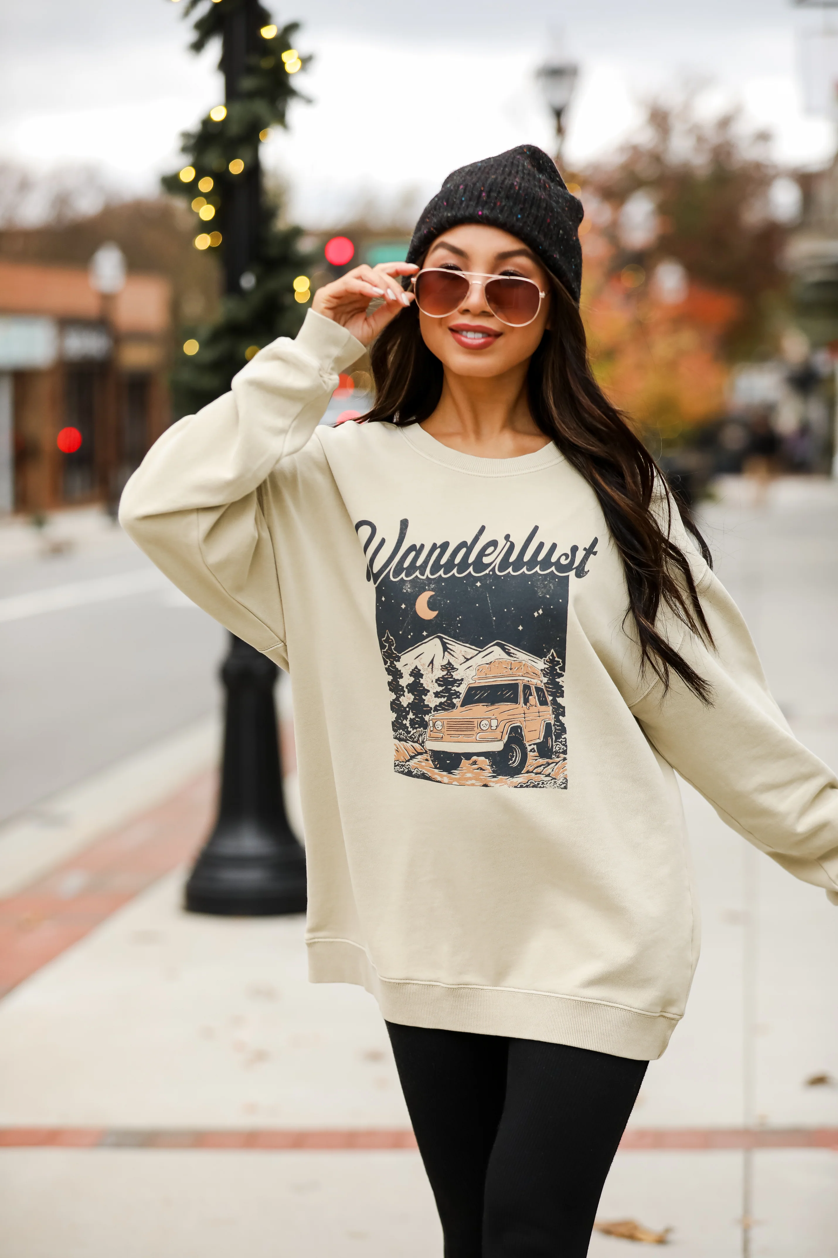 FINAL SALE - Taupe Wanderlust Sweatshirt