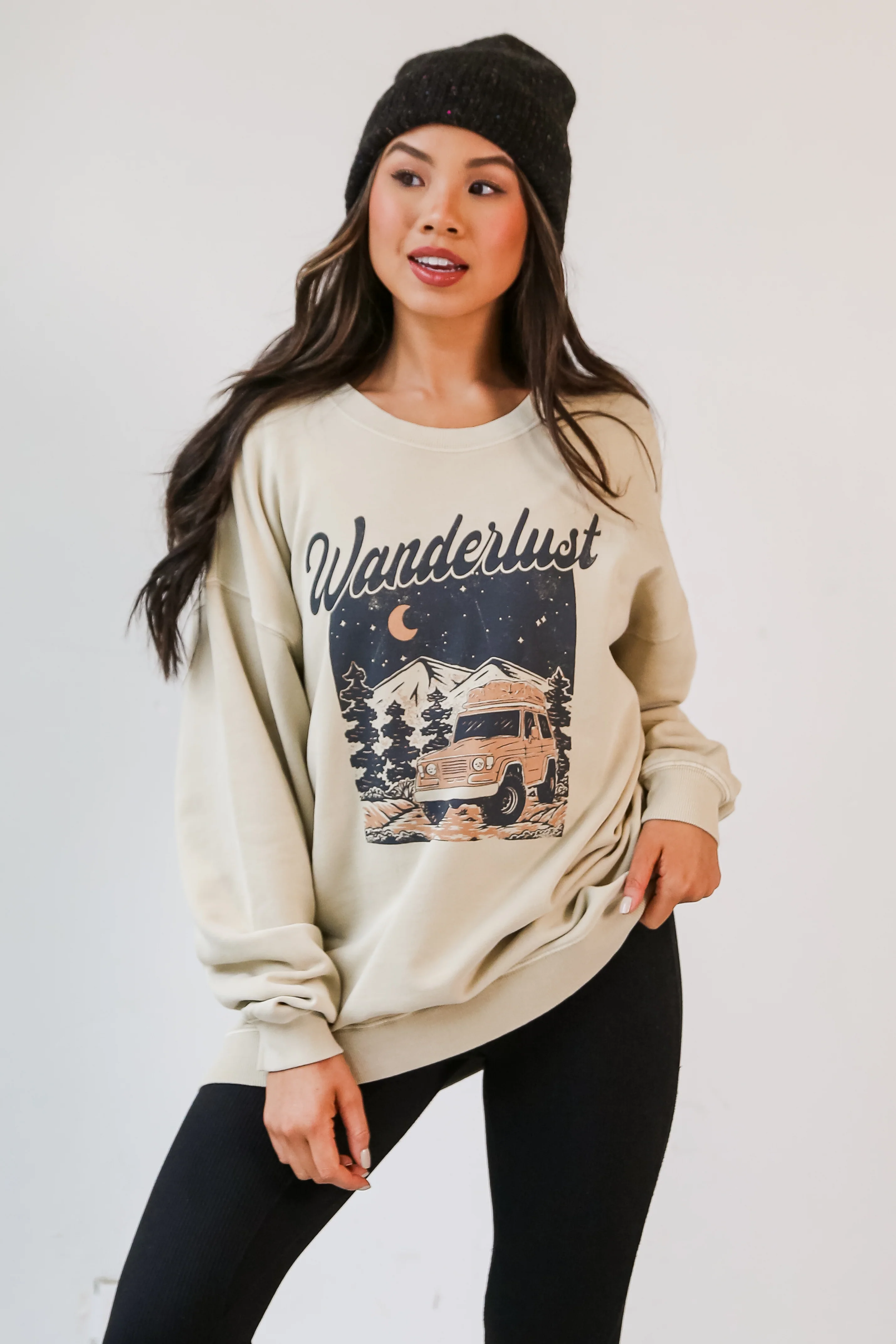 FINAL SALE - Taupe Wanderlust Sweatshirt