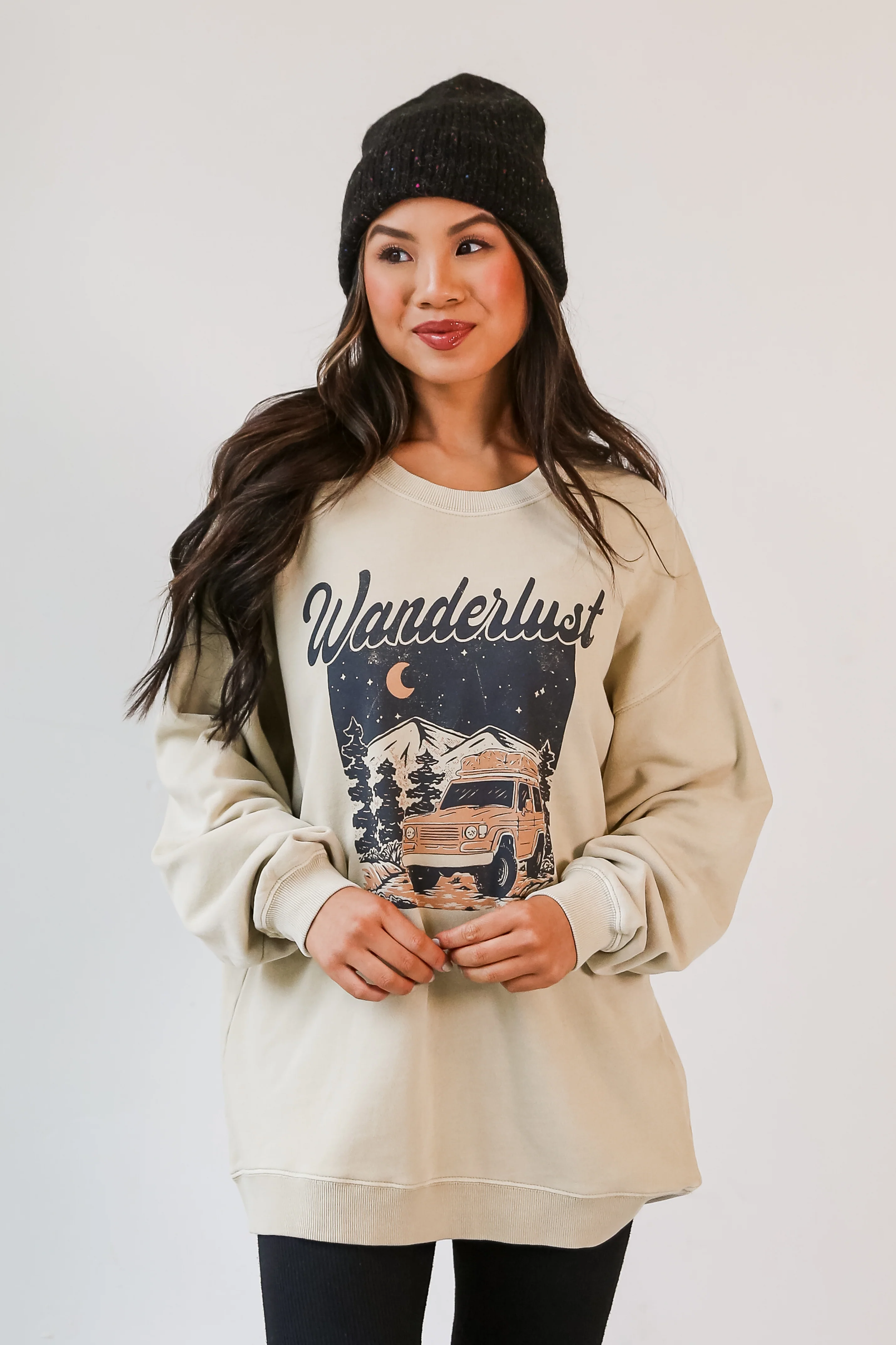 FINAL SALE - Taupe Wanderlust Sweatshirt