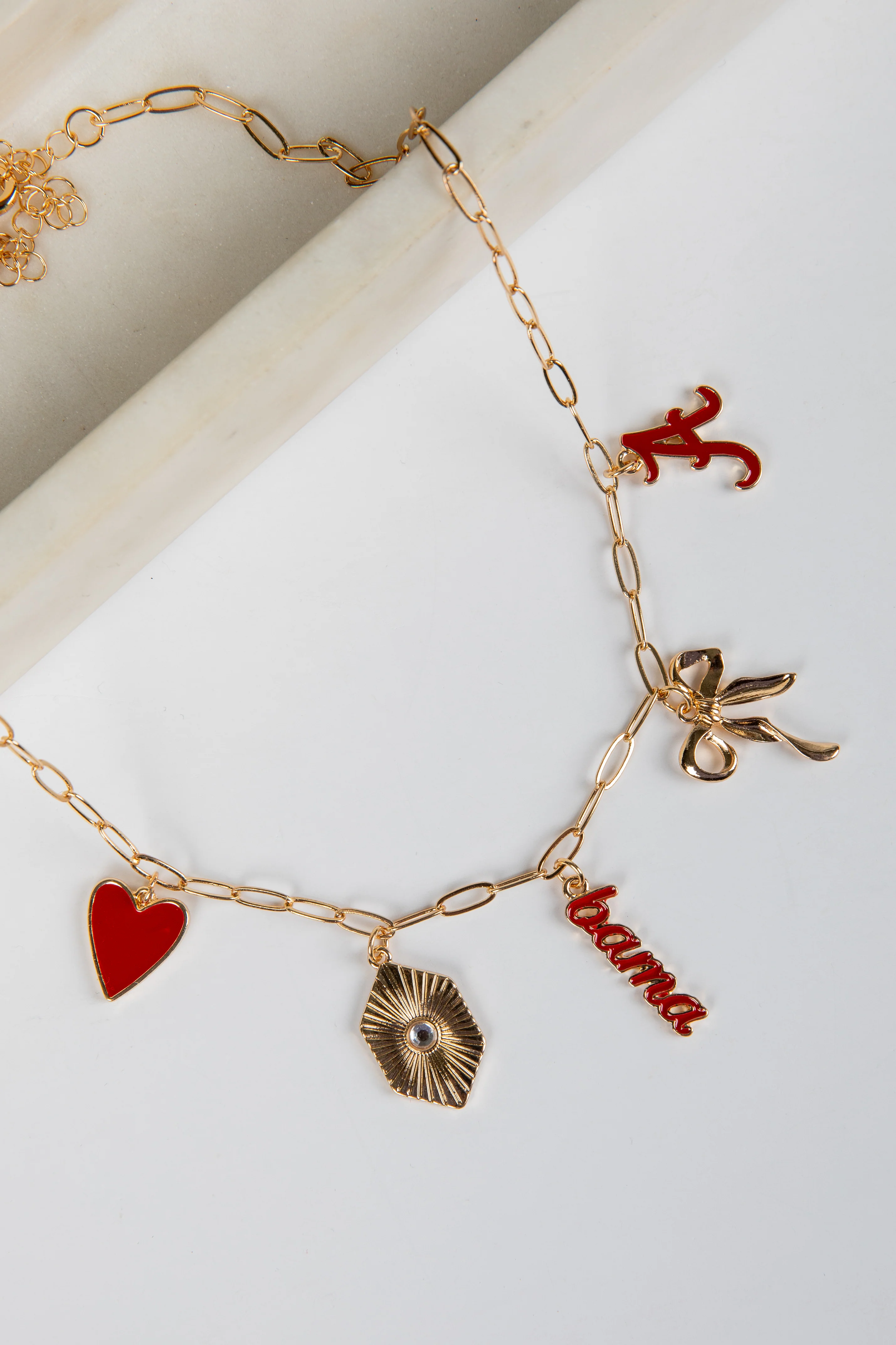 Crimson Bama Charm Necklace