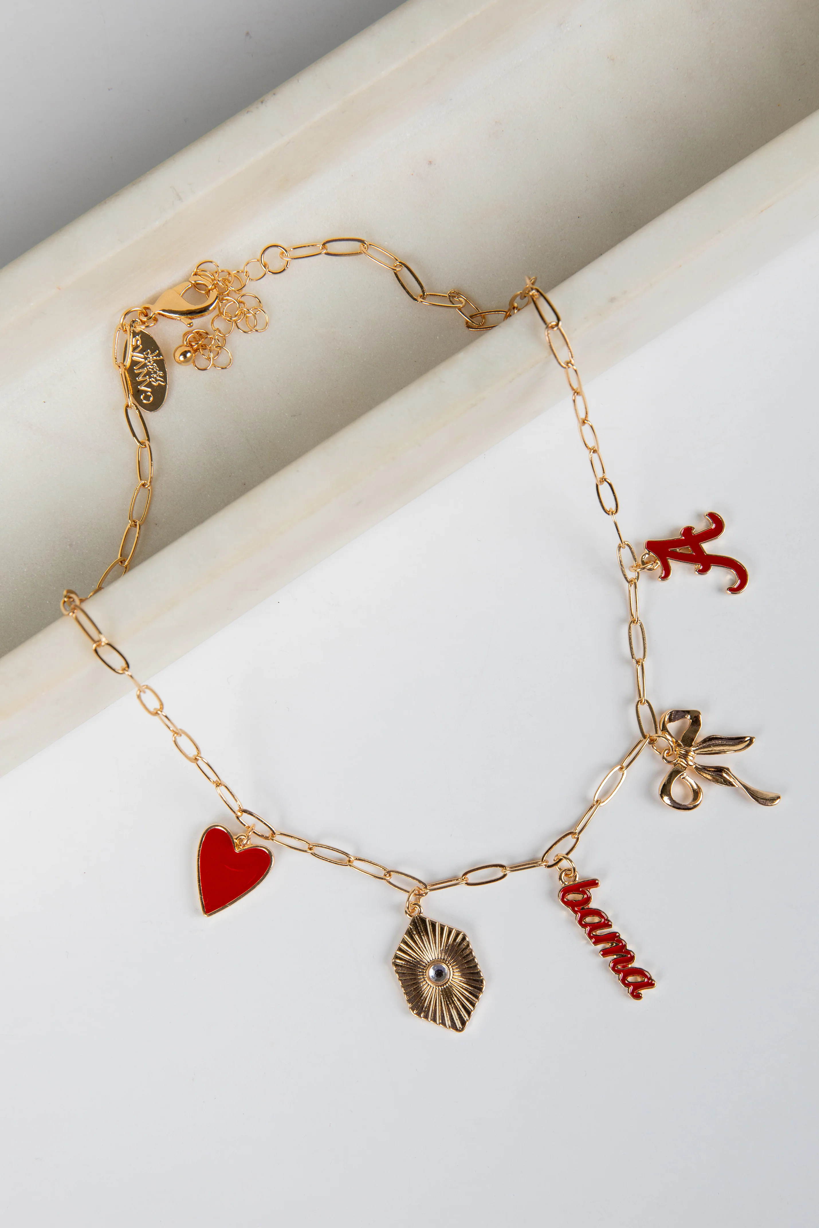 Crimson Bama Charm Necklace