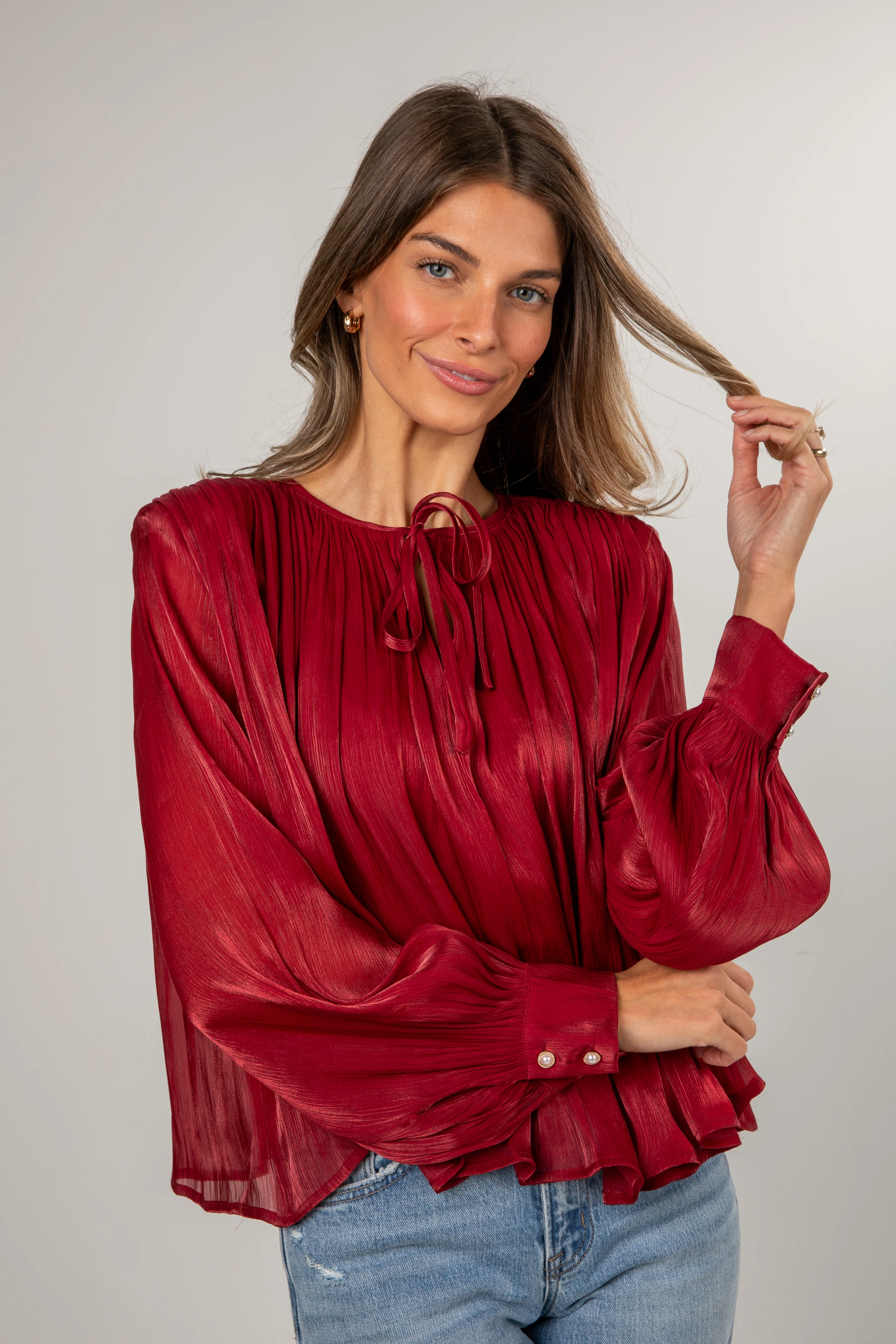 Cranberry Gala Blouse 3 Cranberry Gala Blouse