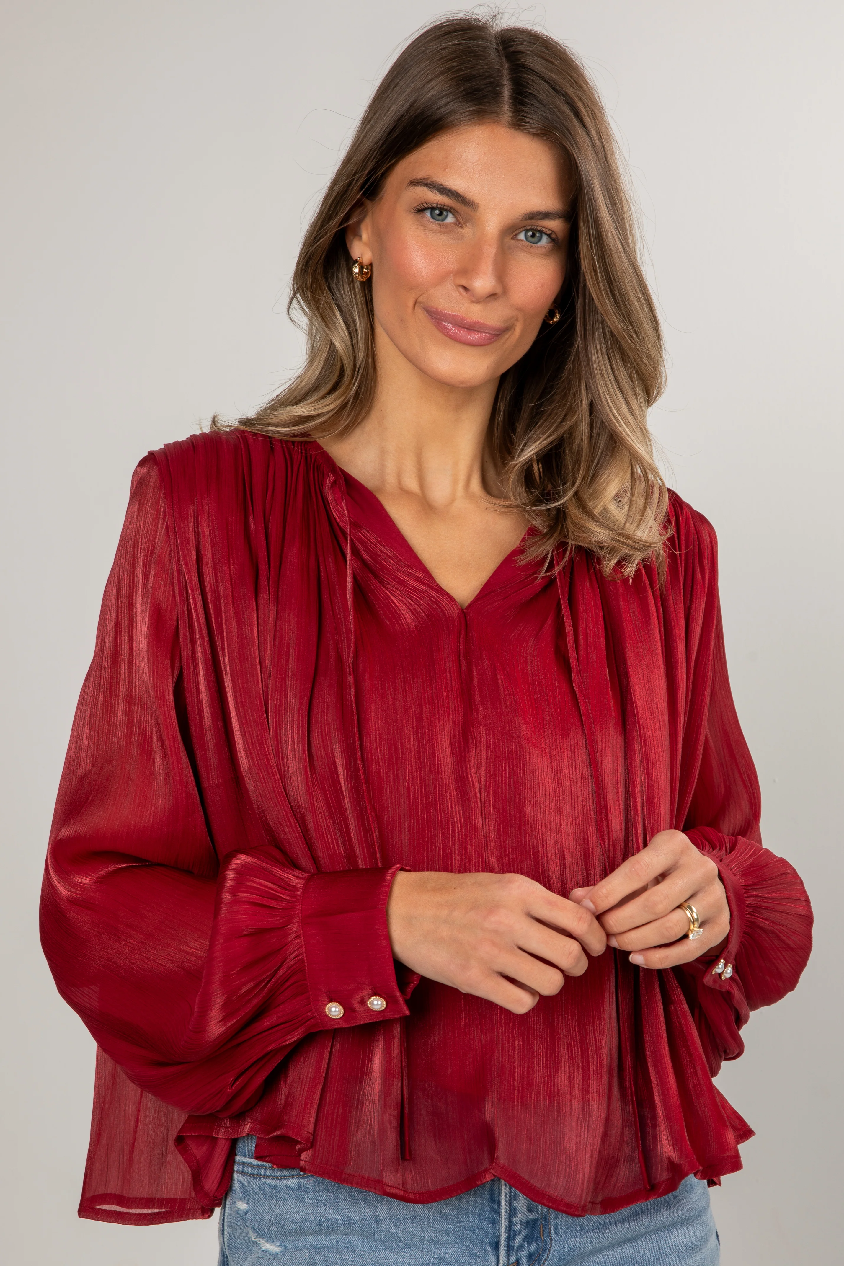 Cranberry Gala Blouse 4 Cranberry Gala Blouse