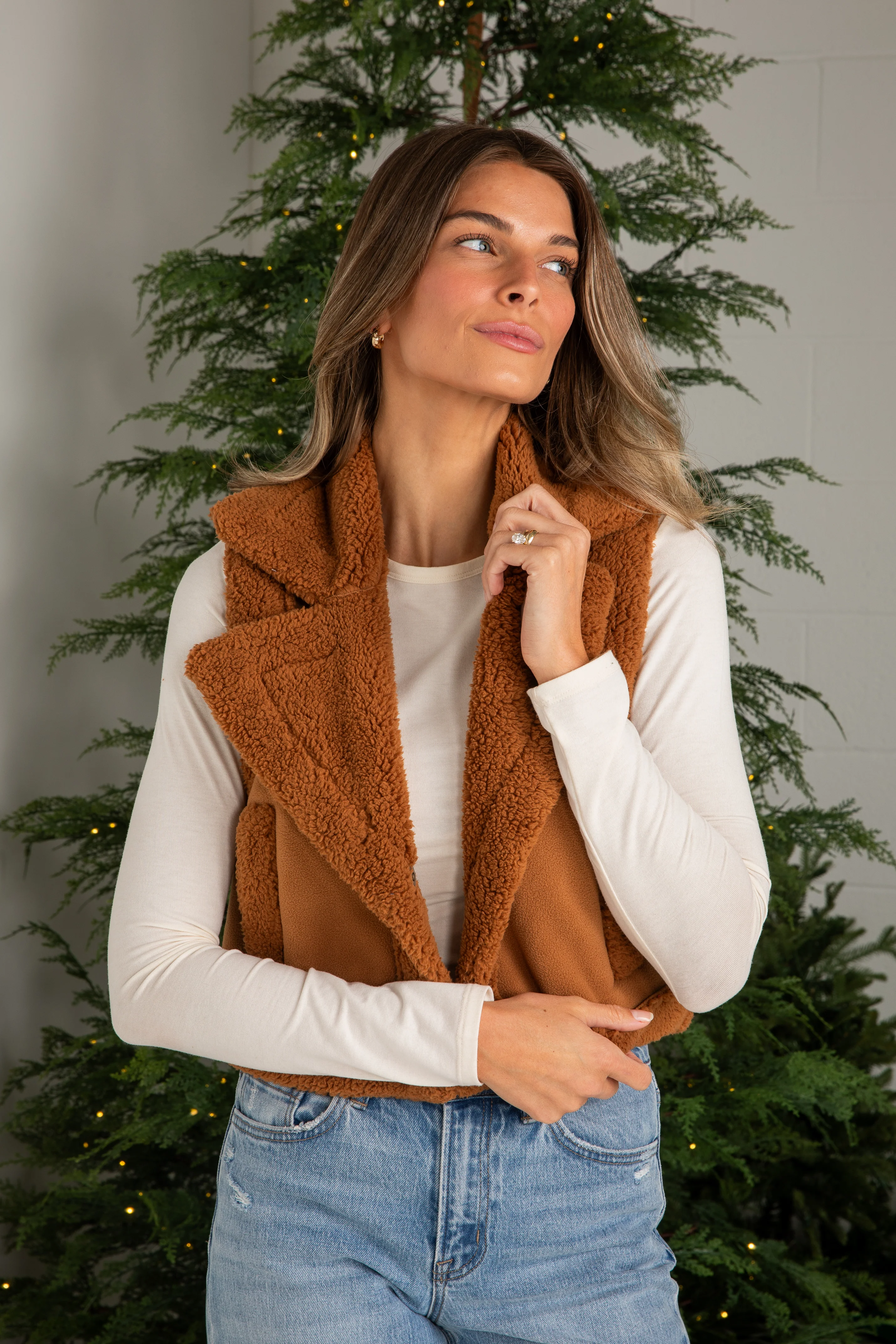 Cozy Wrangler Camel Vest