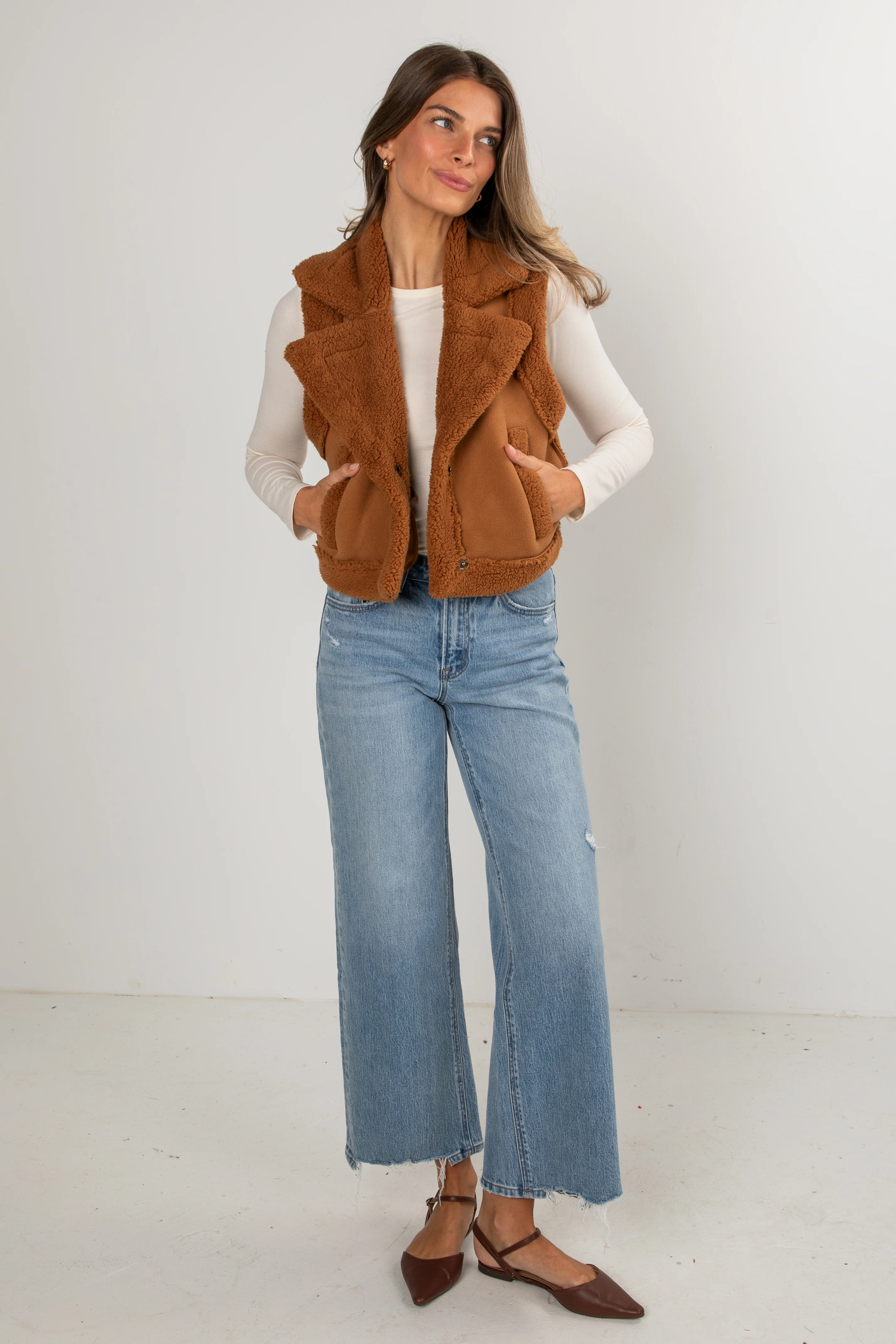 Cozy Wrangler Camel Vest