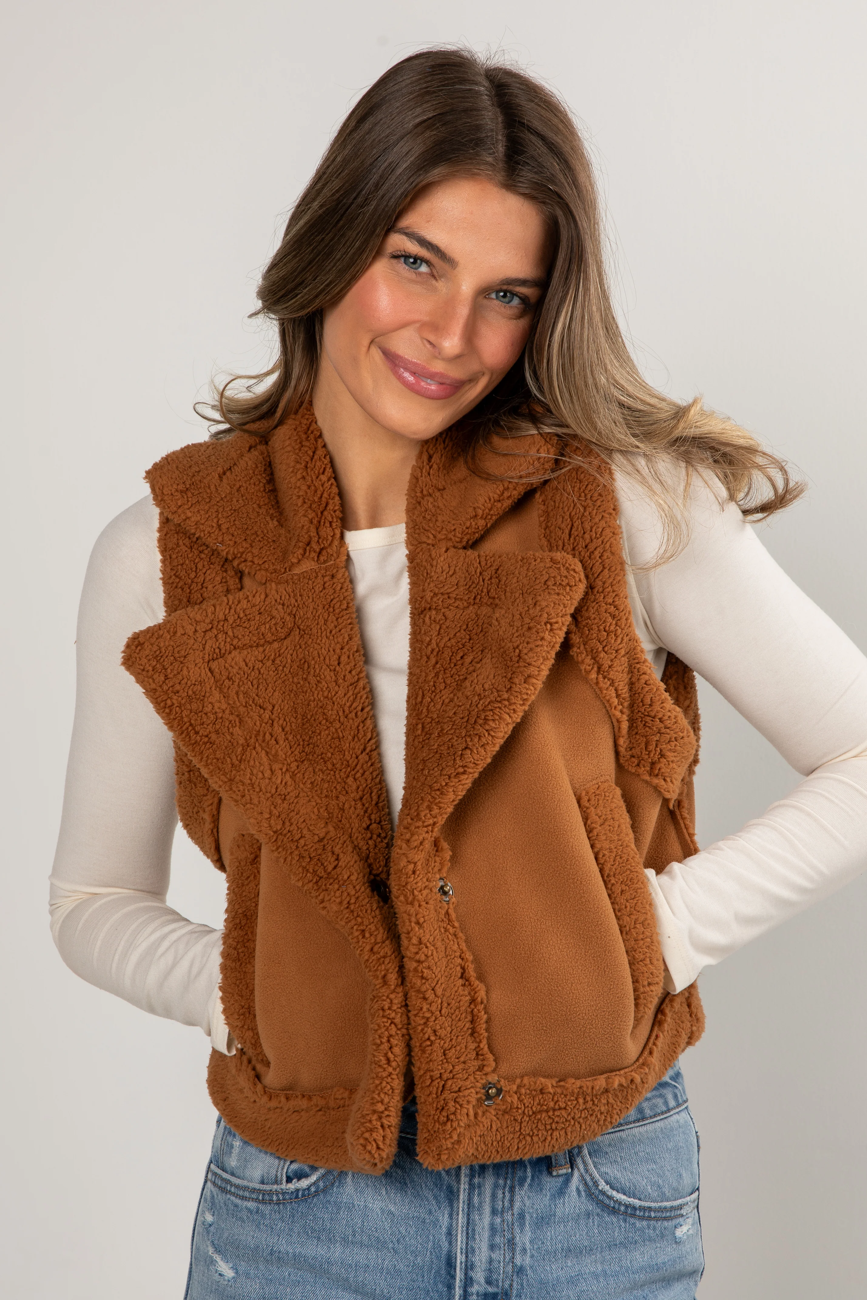 Cozy Wrangler Camel Vest