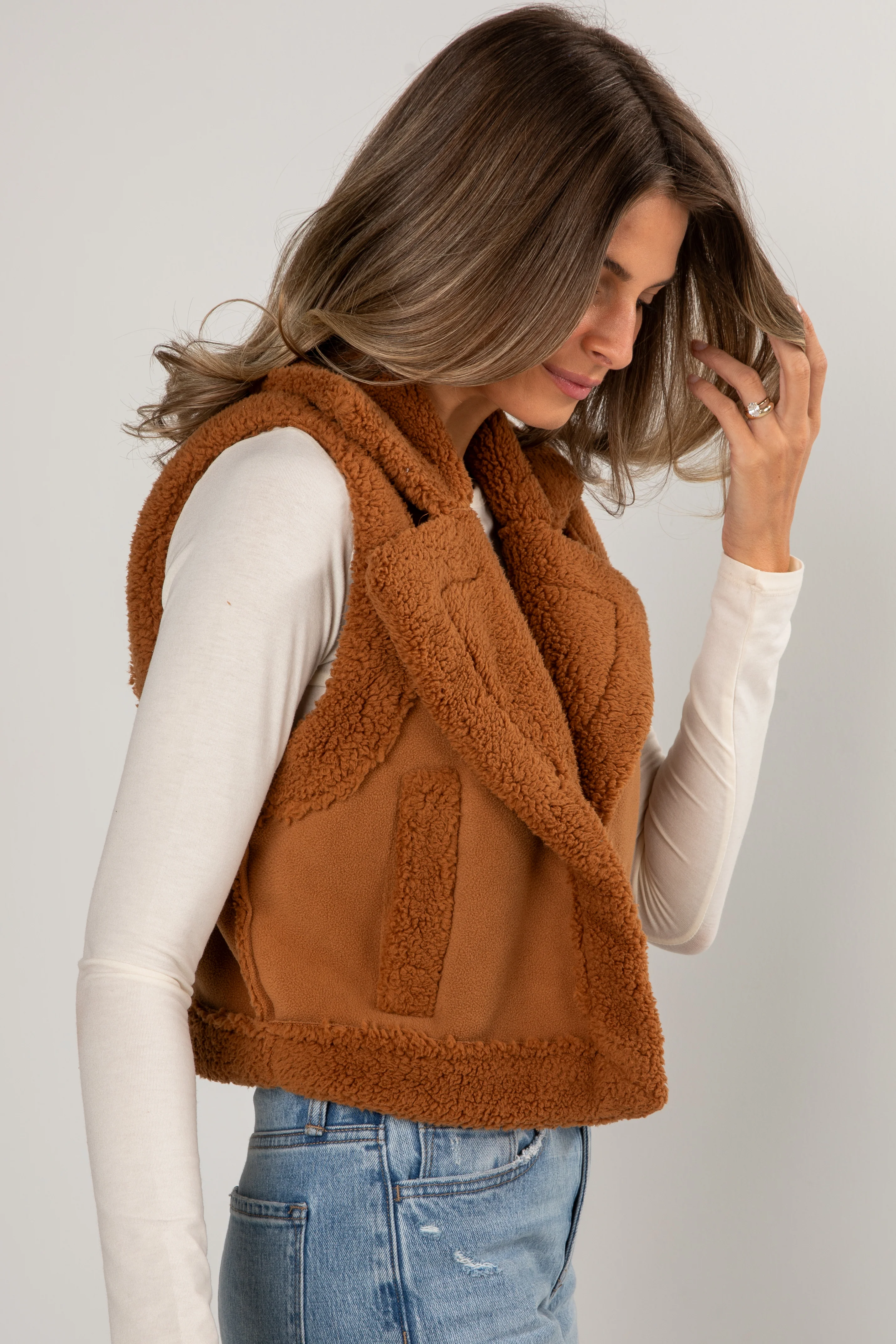 Cozy Wrangler Camel Vest