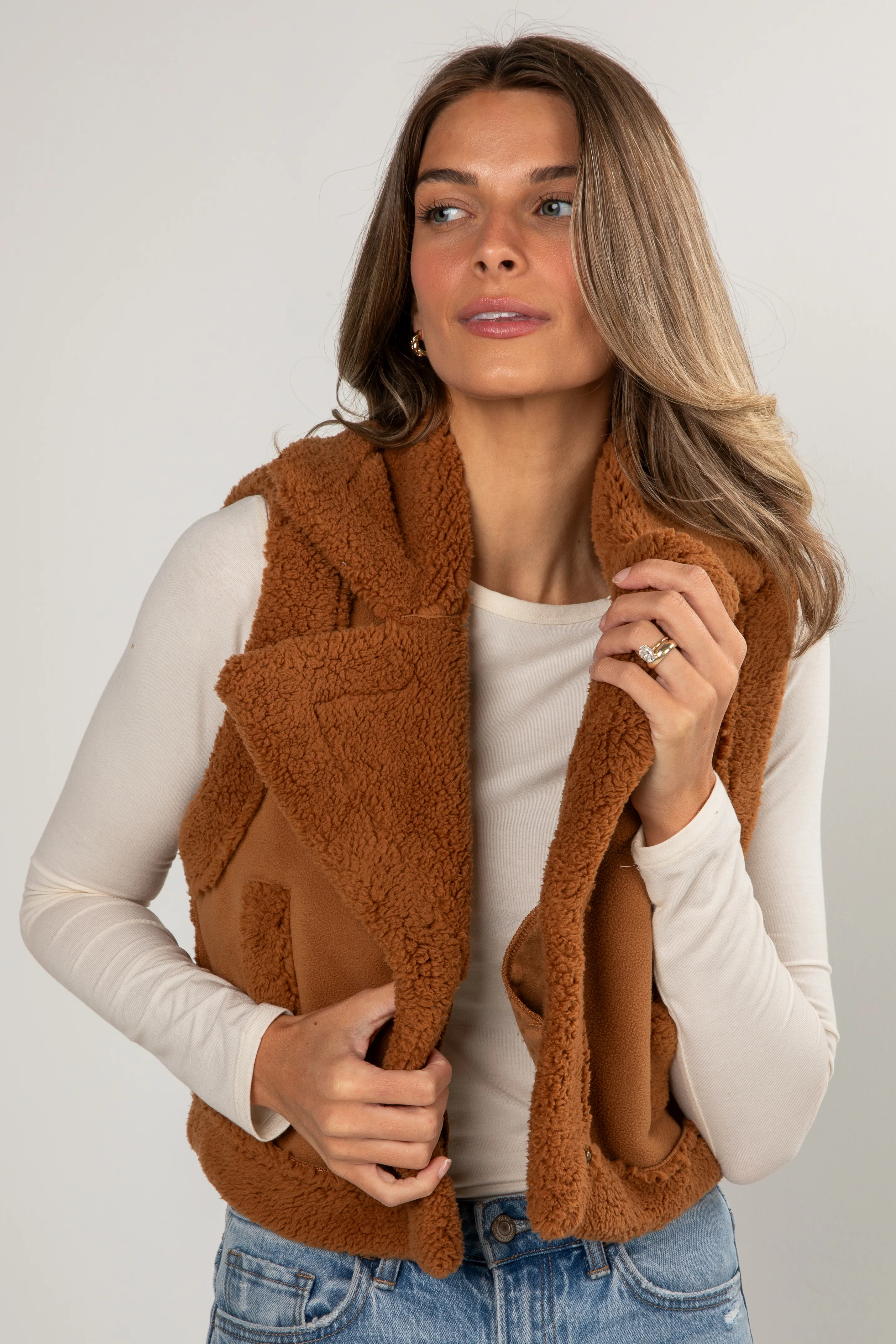 Cozy Wrangler Camel Vest