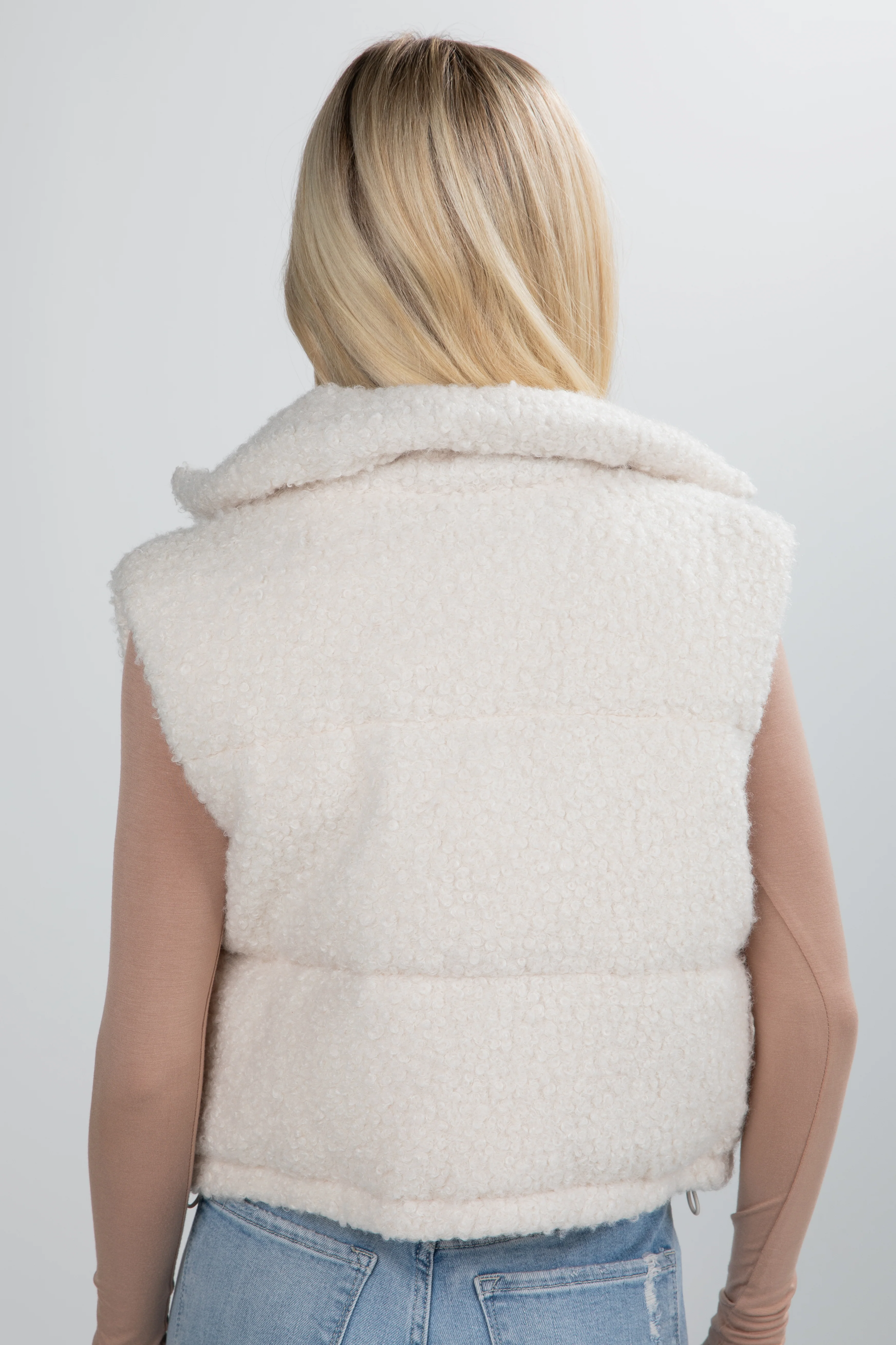 FINAL SALE - By The Campfire Cream Teddy Puffer Vest
