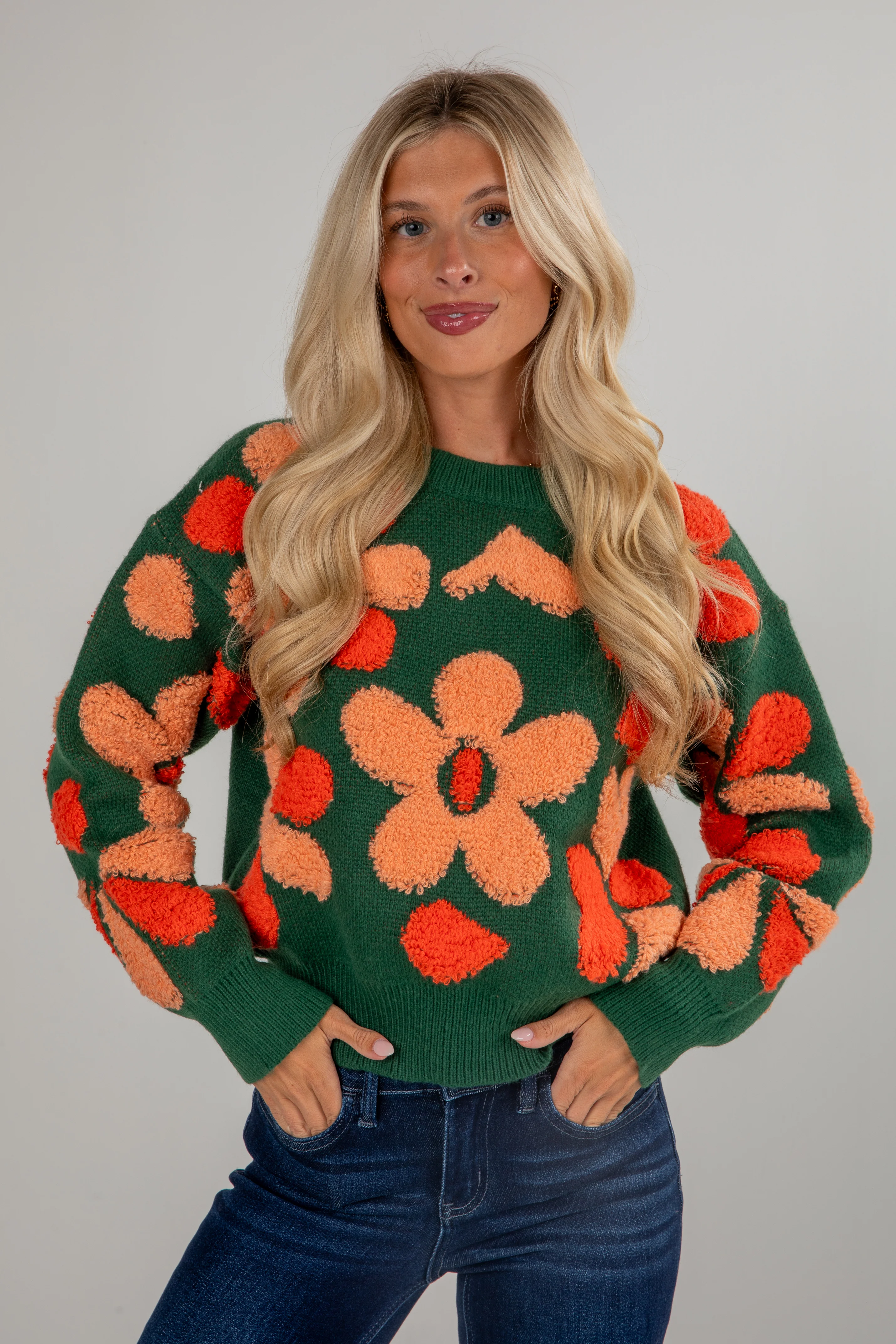 FINAL SALE - Always The One Flower Sweater