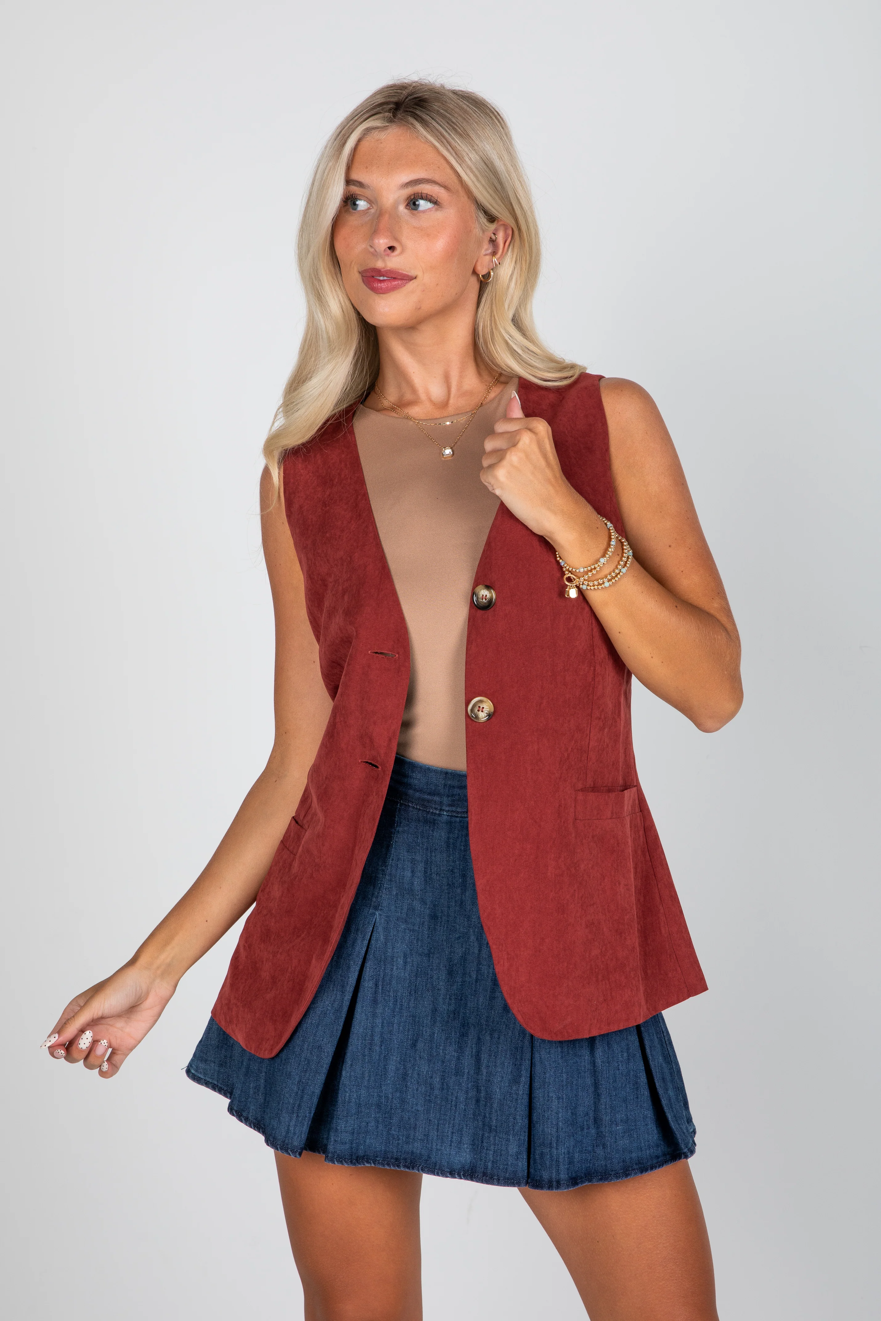 FINAL SALE - At This Time Rust Suede Vest 4 FINAL SALE - At This Time Rust Suede Vest