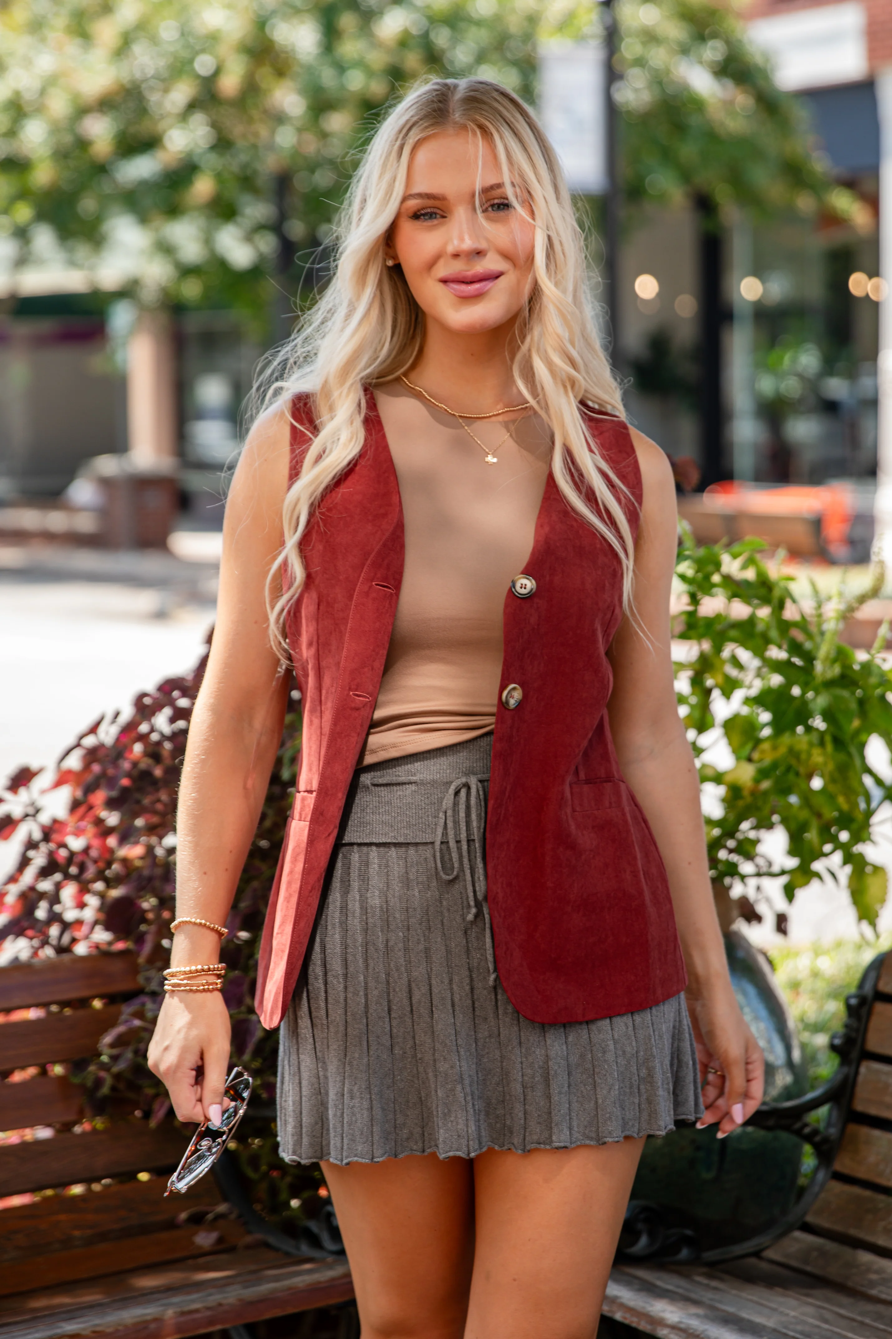 FINAL SALE - At This Time Rust Suede Vest 8 FINAL SALE - At This Time Rust Suede Vest