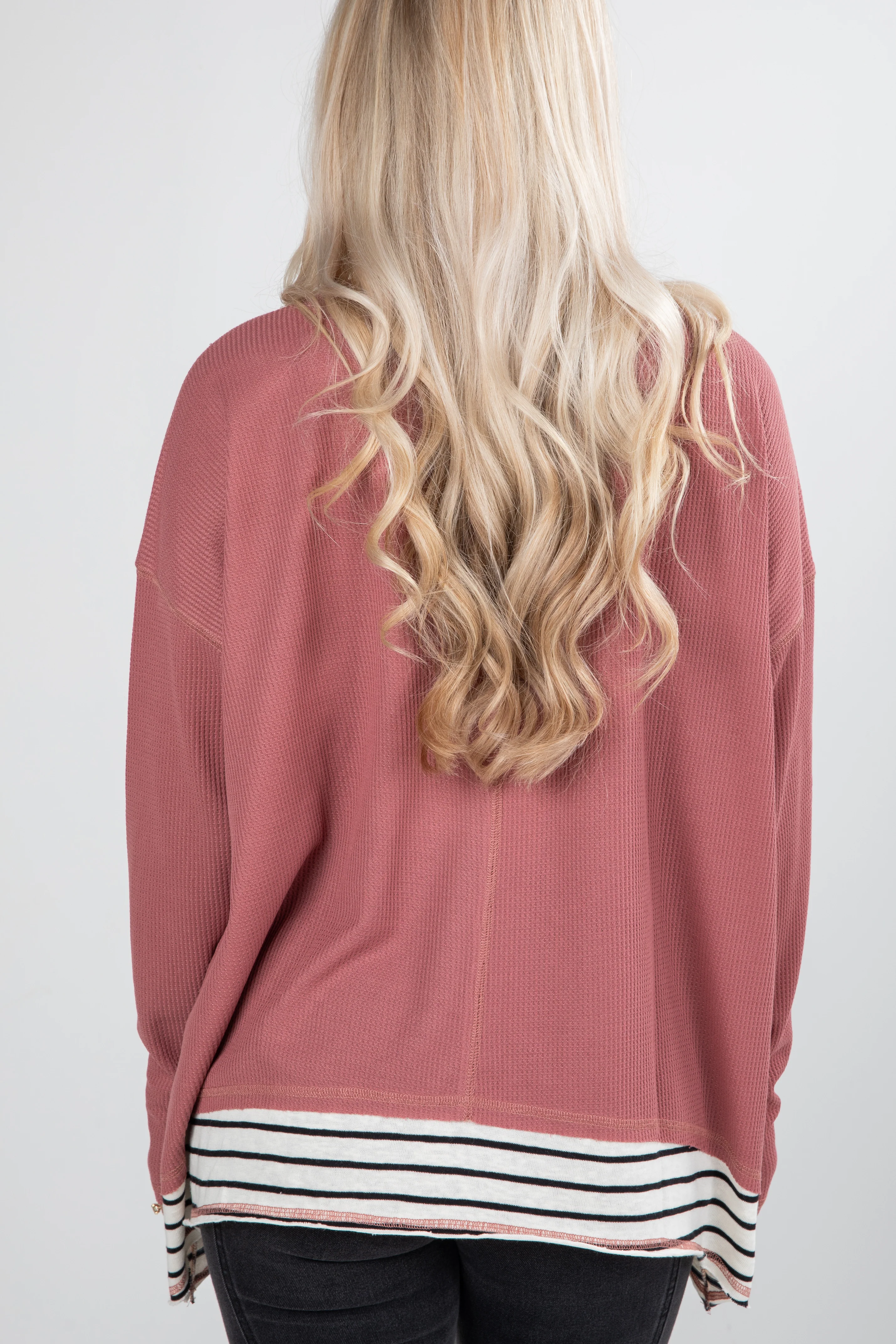 FINAL SALE - Beautifully Stated Mauve Waffle Knit Top 5 FINAL SALE - Beautifully Stated Mauve Waffle Knit Top